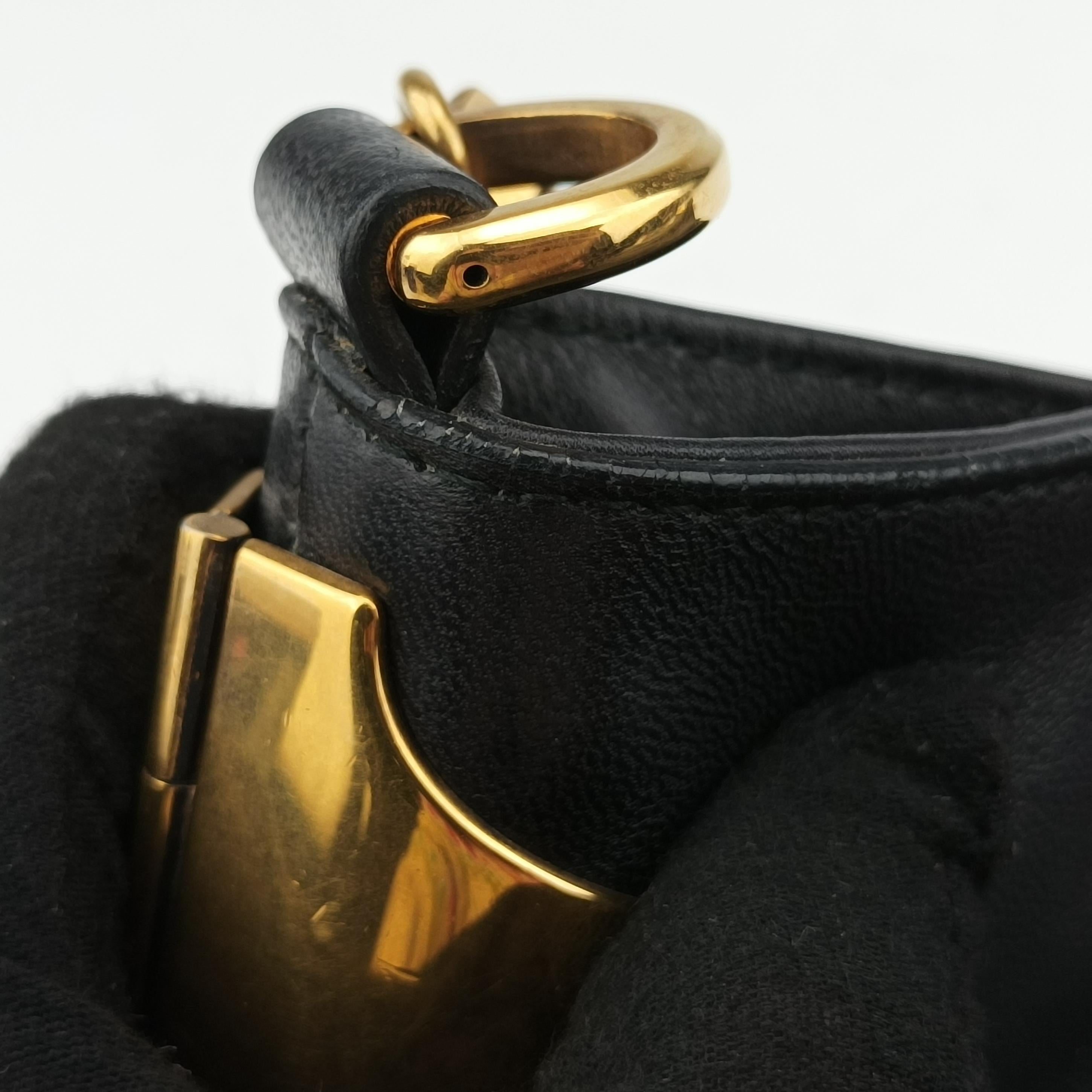Pre-owned Gucci Large 1970 Black Leather 290681 shoulderbag | stylenewstar