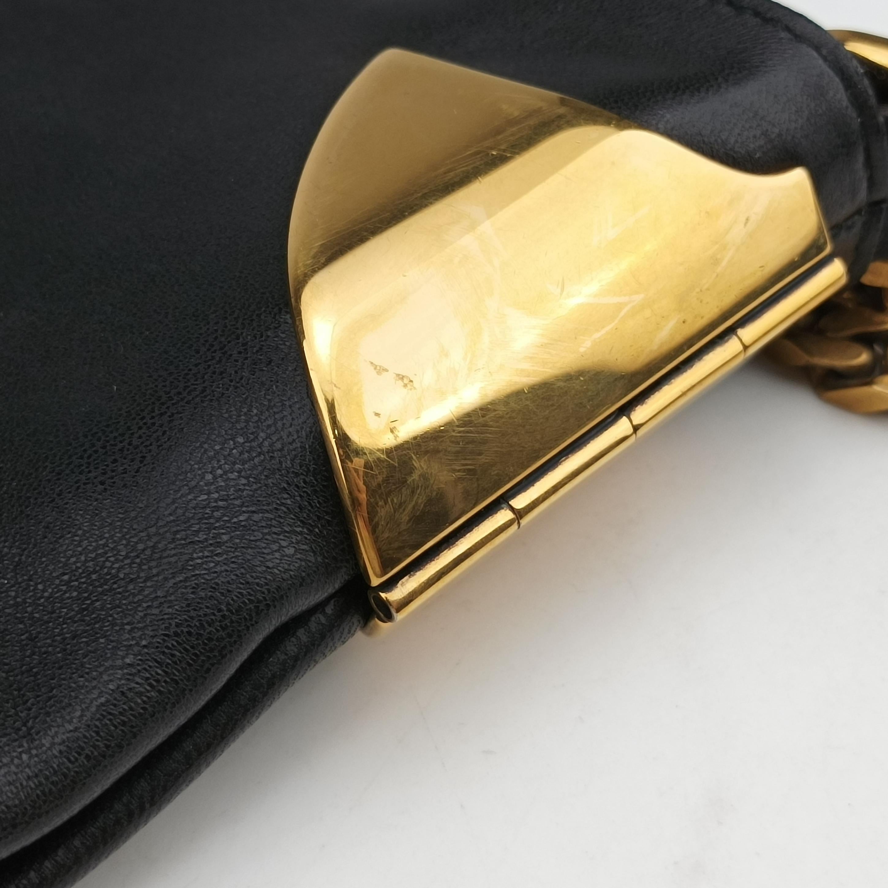 Pre-owned Gucci Large 1970 Black Leather 290681 shoulderbag | stylenewstar