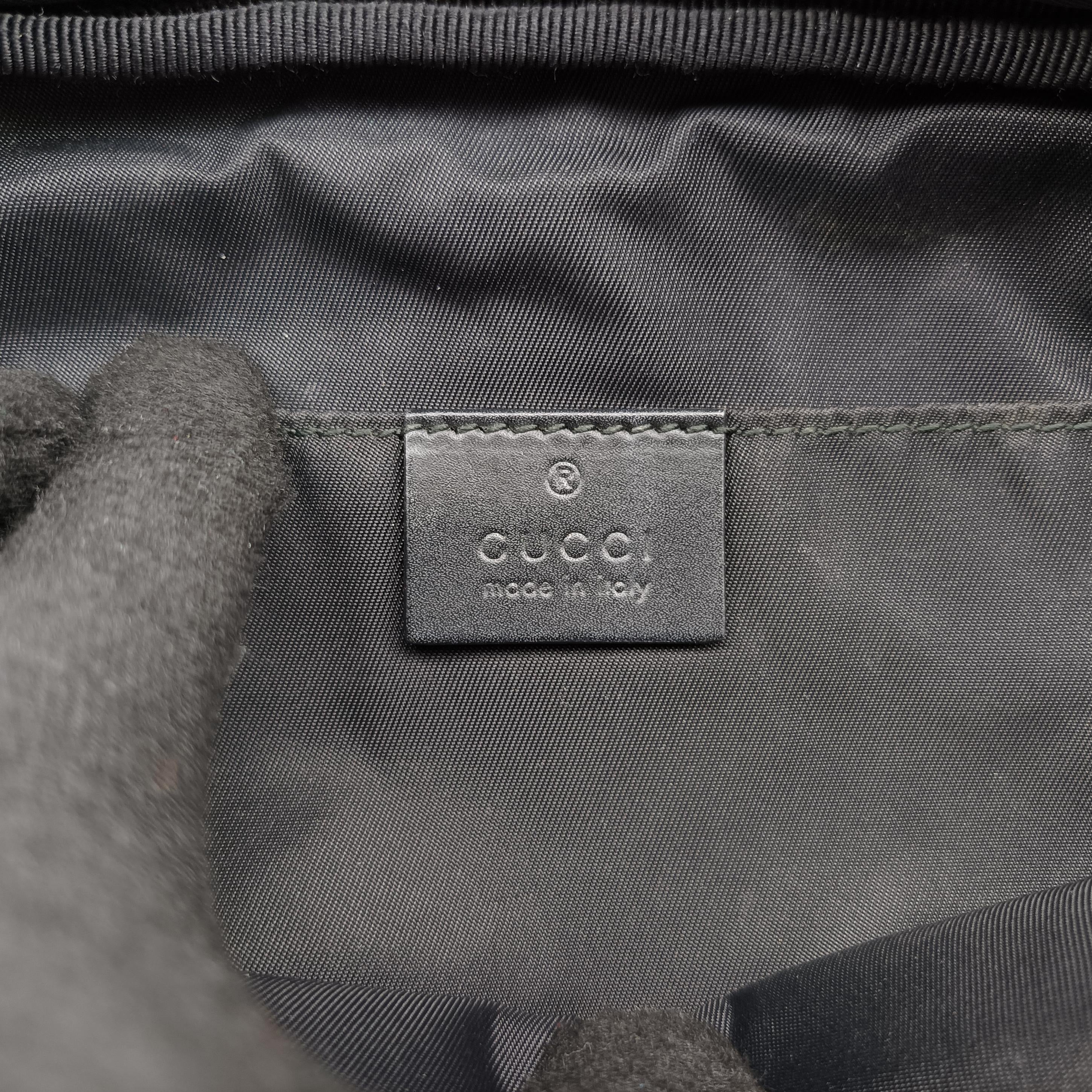 Pre-owned Gucci Tiger Embroidered Web Messenger Black×Multicolour nylon 523323 shoulderbag | stylenewstar