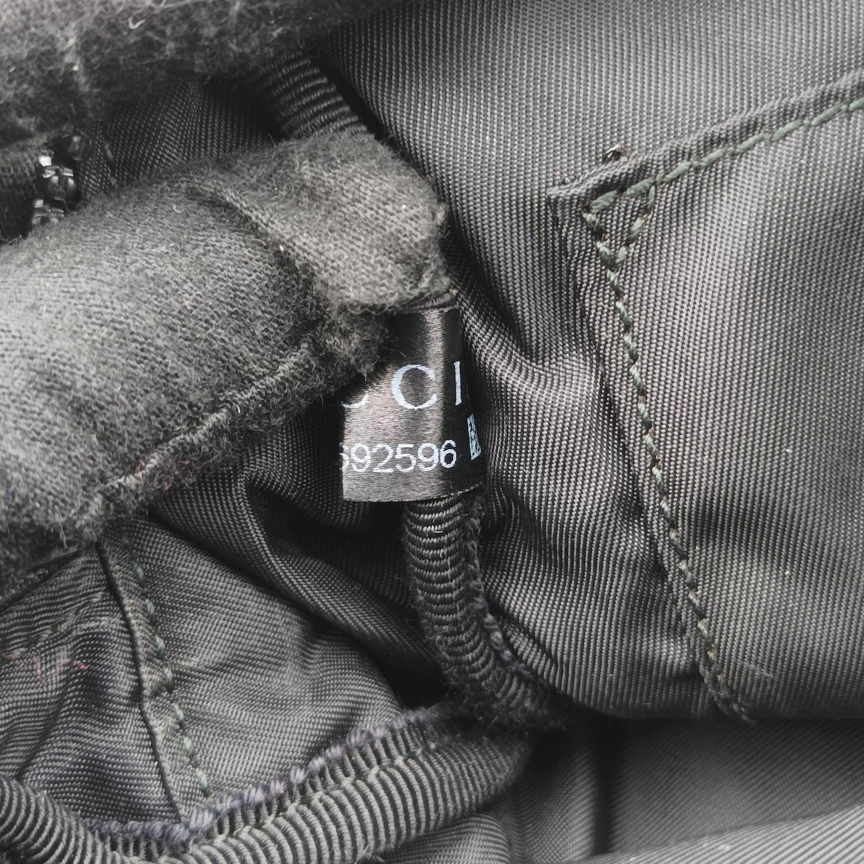 Pre-owned Gucci Tiger Embroidered Web Messenger Black×Multicolour nylon 523323 shoulderbag | stylenewstar