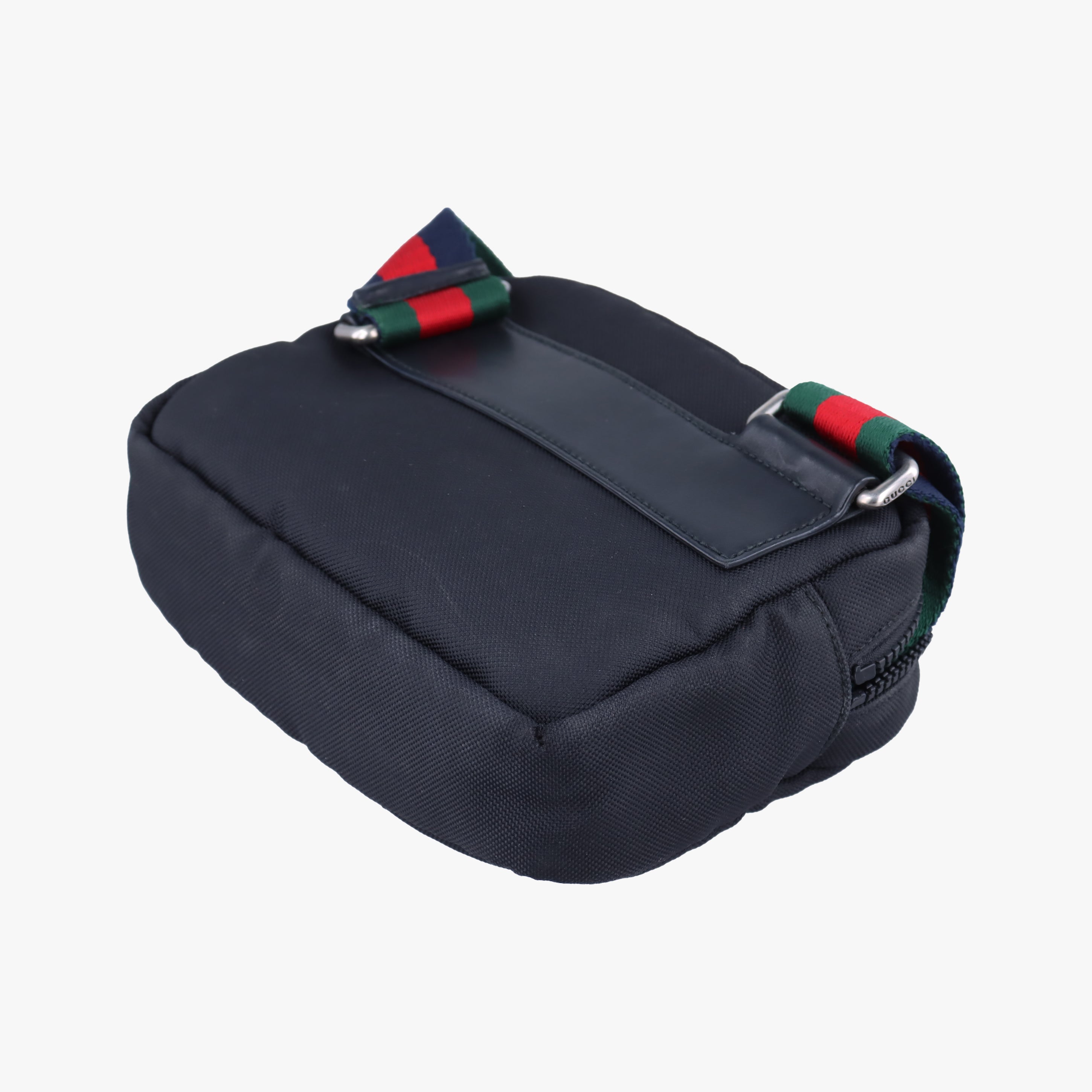 Pre-owned Gucci Tiger Embroidered Web Messenger Black×Multicolour nylon 523323 shoulderbag | stylenewstar
