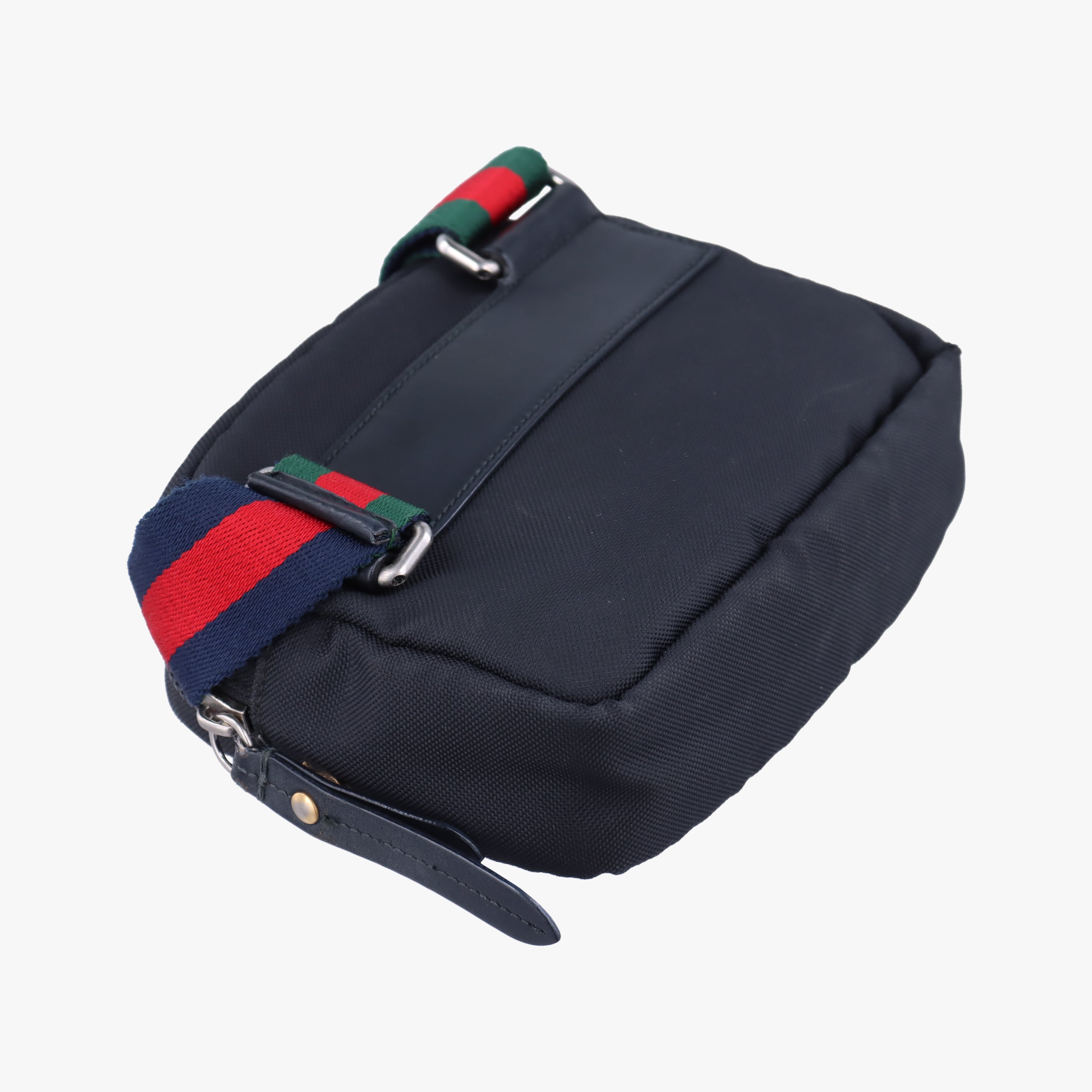 Pre-owned Gucci Tiger Embroidered Web Messenger Black×Multicolour nylon 523323 shoulderbag | stylenewstar