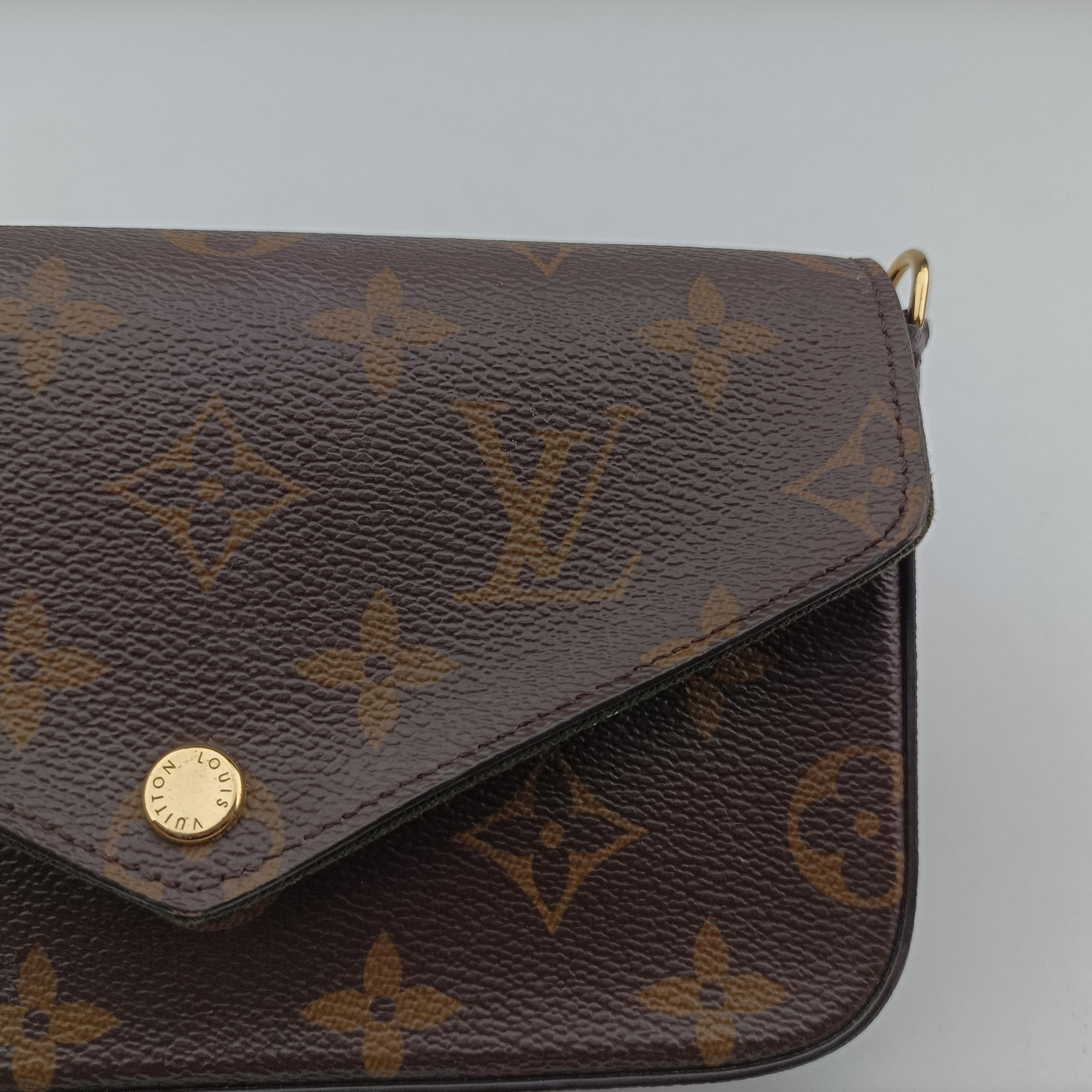 Pre-owned Louis Vuitton Multi Pochette FeLICIE Brown×beige Monogram Canvas M80091 shoulderbag | stylenewstar