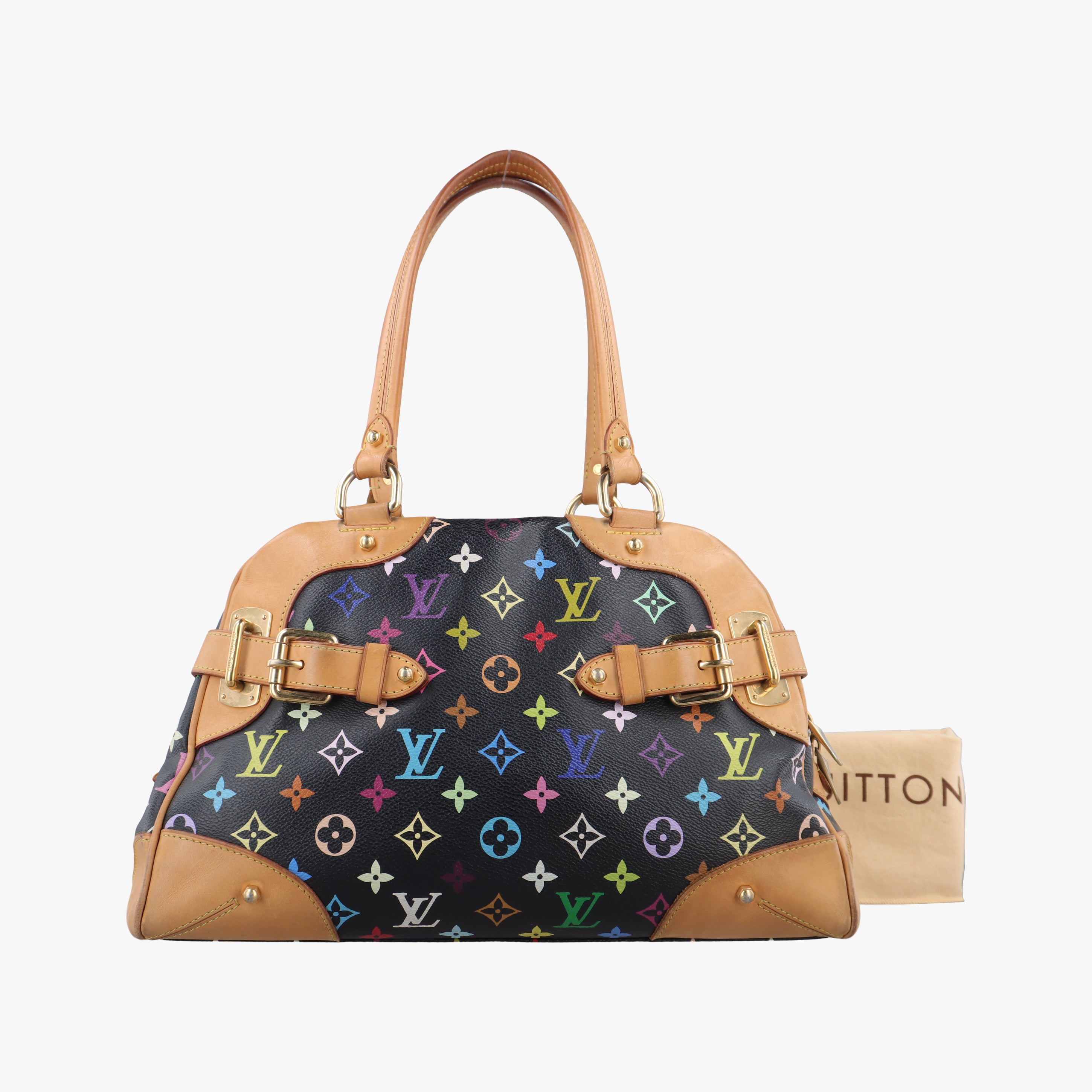 Pre-owned Louis Vuitton CLAUDIA Noir Monogram Multicolor M40194 handbag | stylenewstar