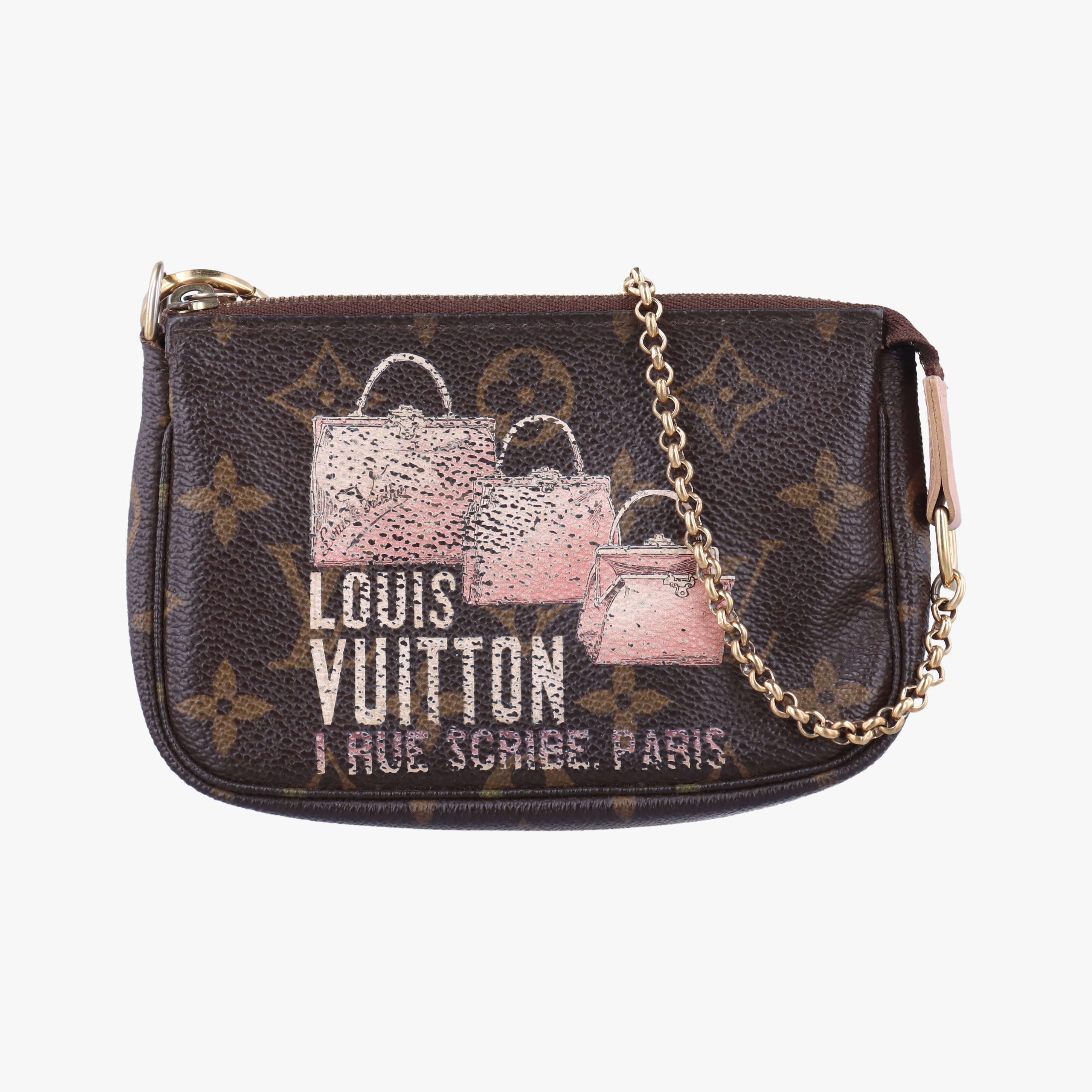 Pre-owned Louis Vuitton Mini Pochette Accessory Pouch brown×multicolor Monogram Canvas M60245 handbag | stylenewstar