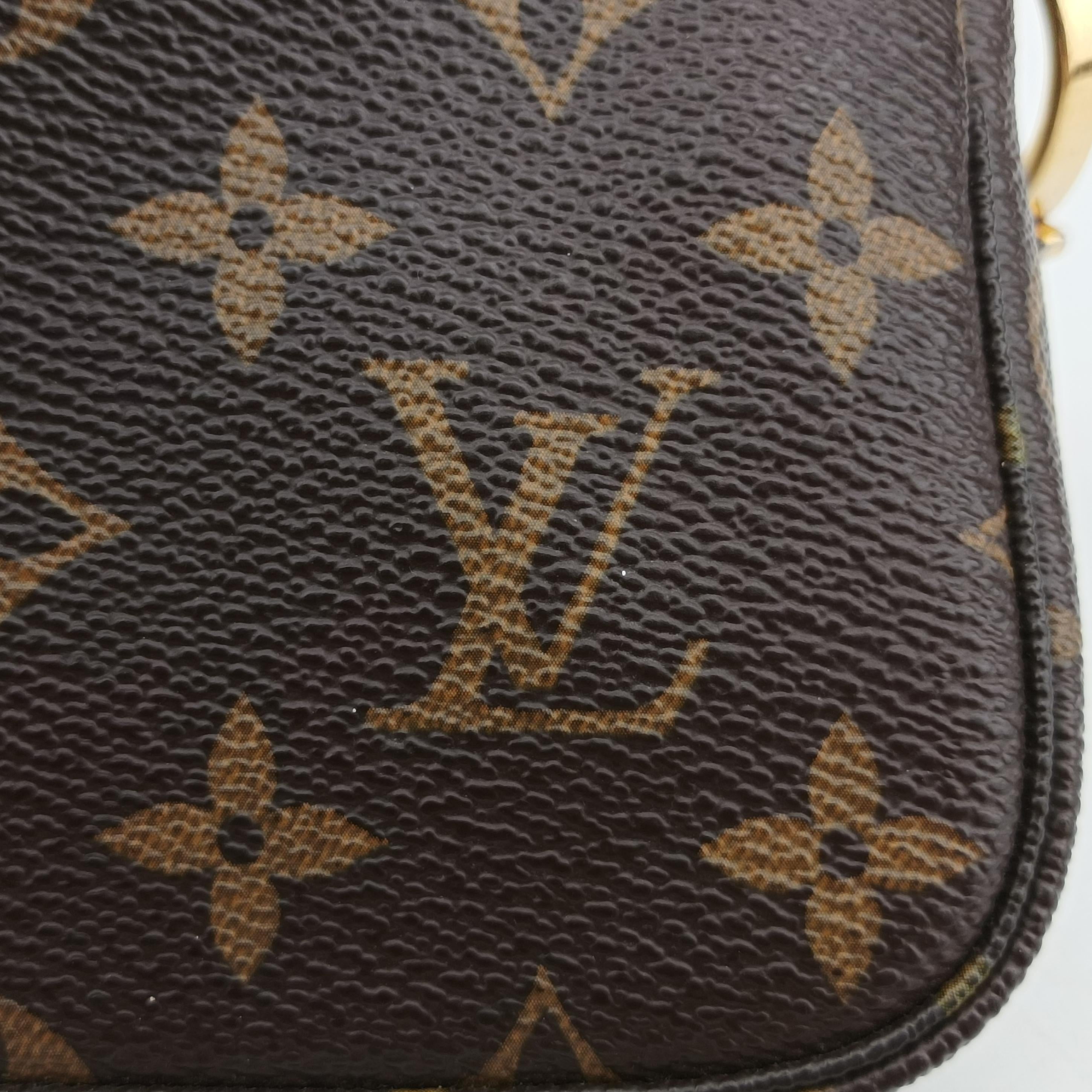 Pre-owned Louis Vuitton Mini Pochette Accessory Pouch brown×multicolor Monogram Canvas M60245 handbag | stylenewstar