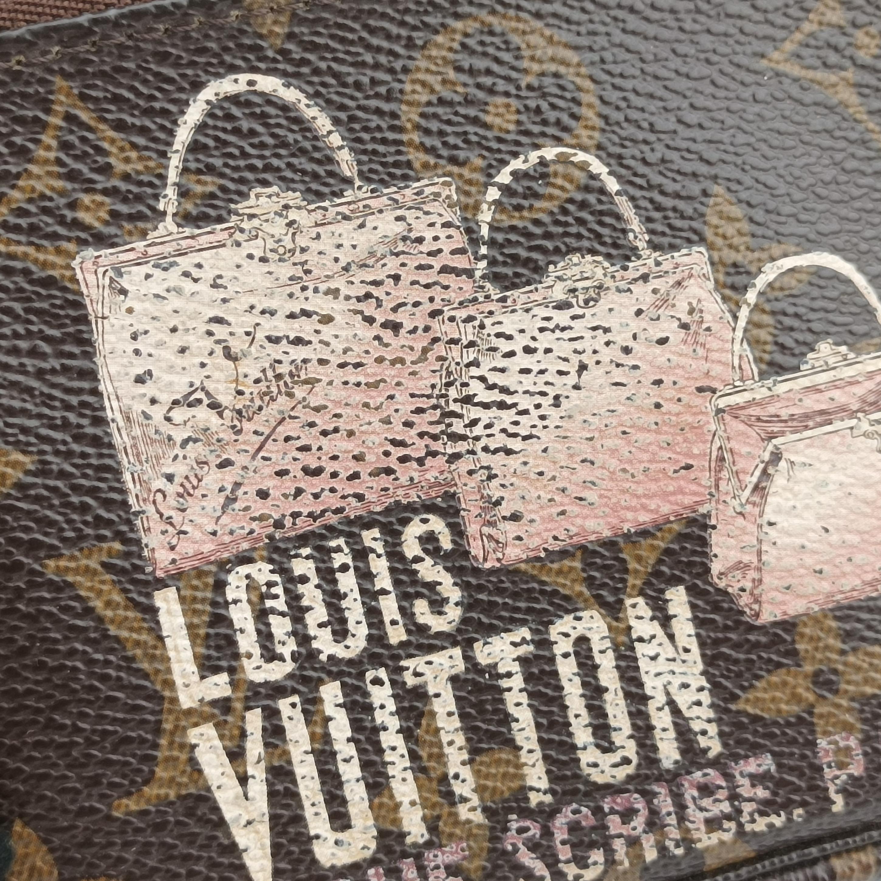 Pre-owned Louis Vuitton Mini Pochette Accessory Pouch brown×multicolor Monogram Canvas M60245 handbag | stylenewstar
