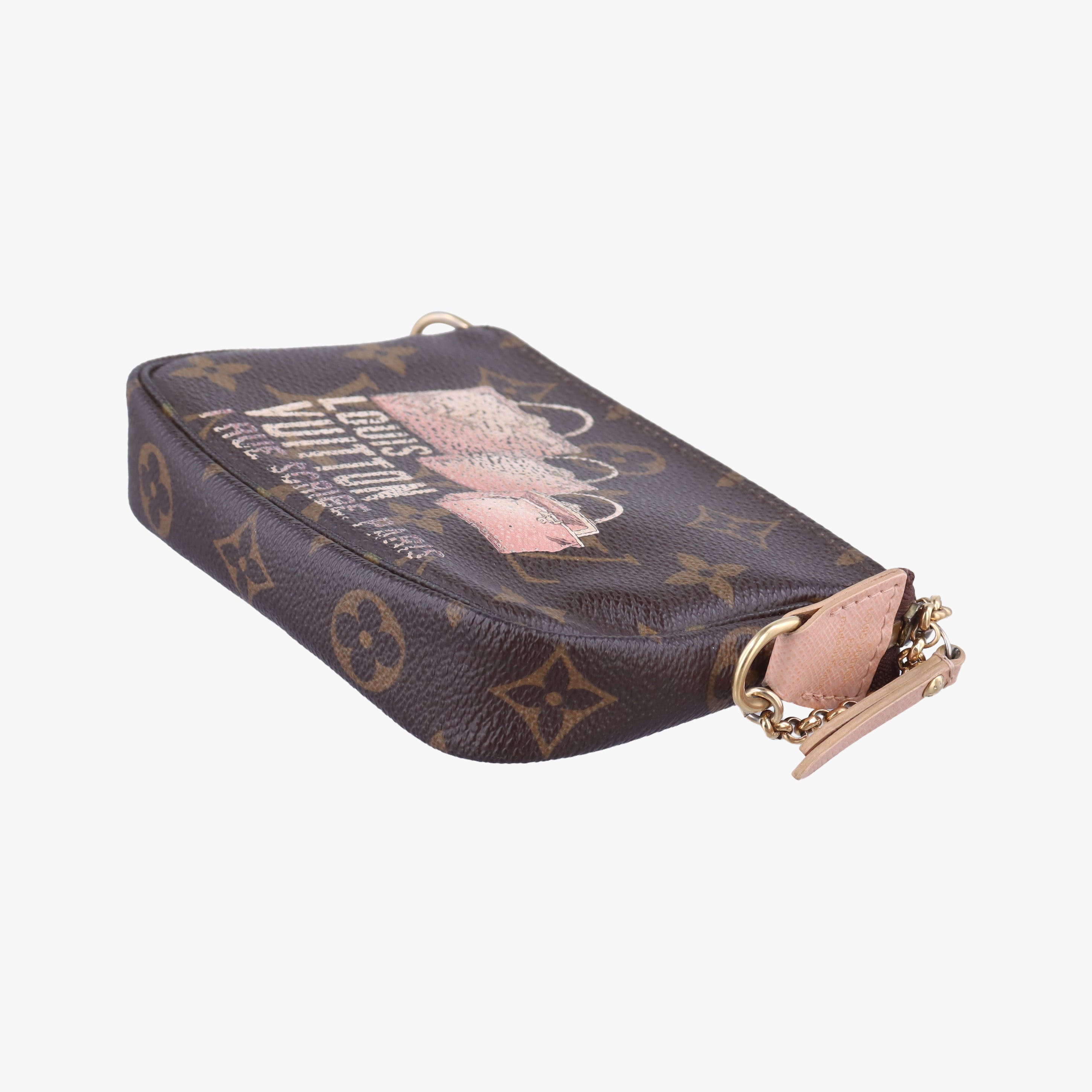 Pre-owned Louis Vuitton Mini Pochette Accessory Pouch brown×multicolor Monogram Canvas M60245 handbag | stylenewstar