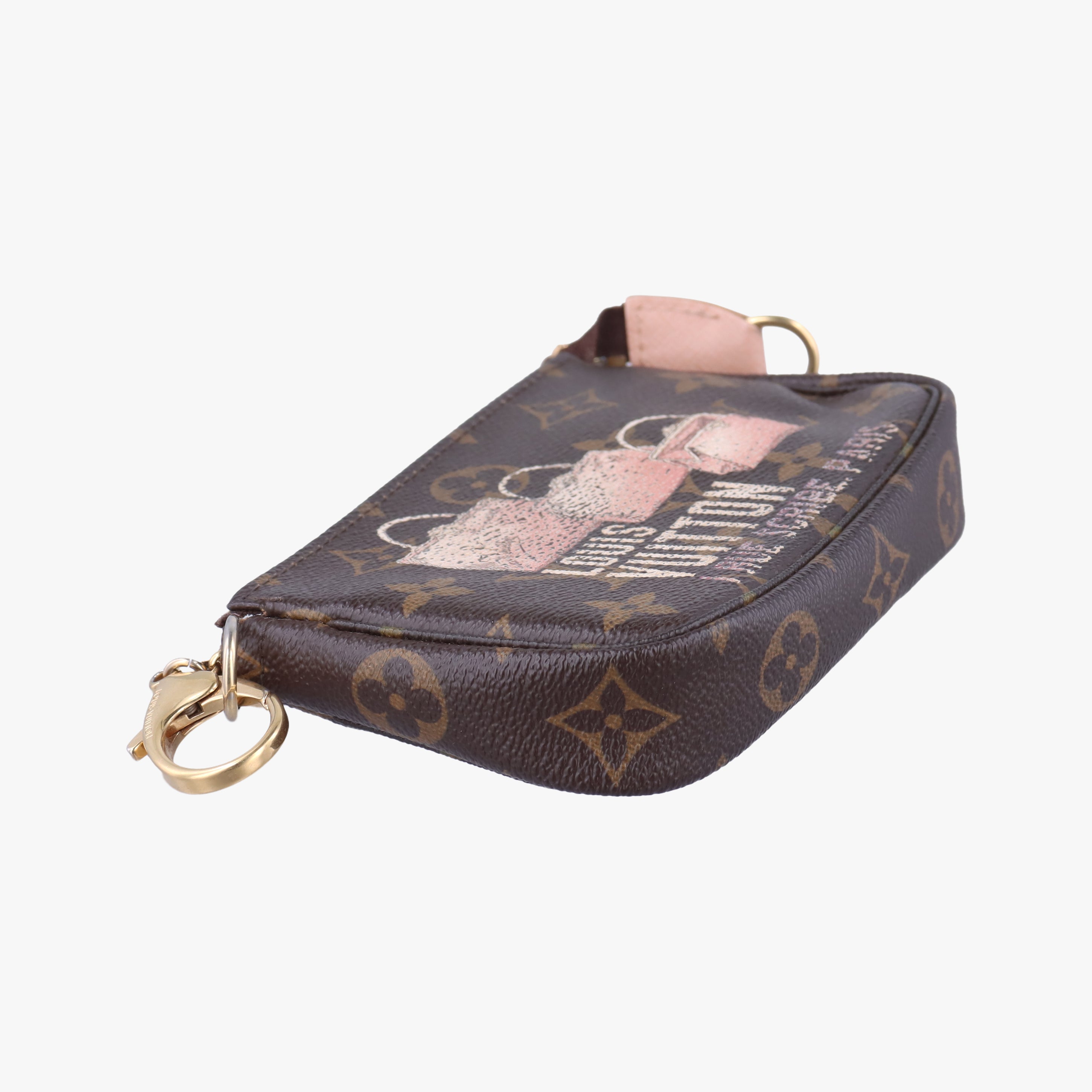 Pre-owned Louis Vuitton Mini Pochette Accessory Pouch brown×multicolor Monogram Canvas M60245 handbag | stylenewstar