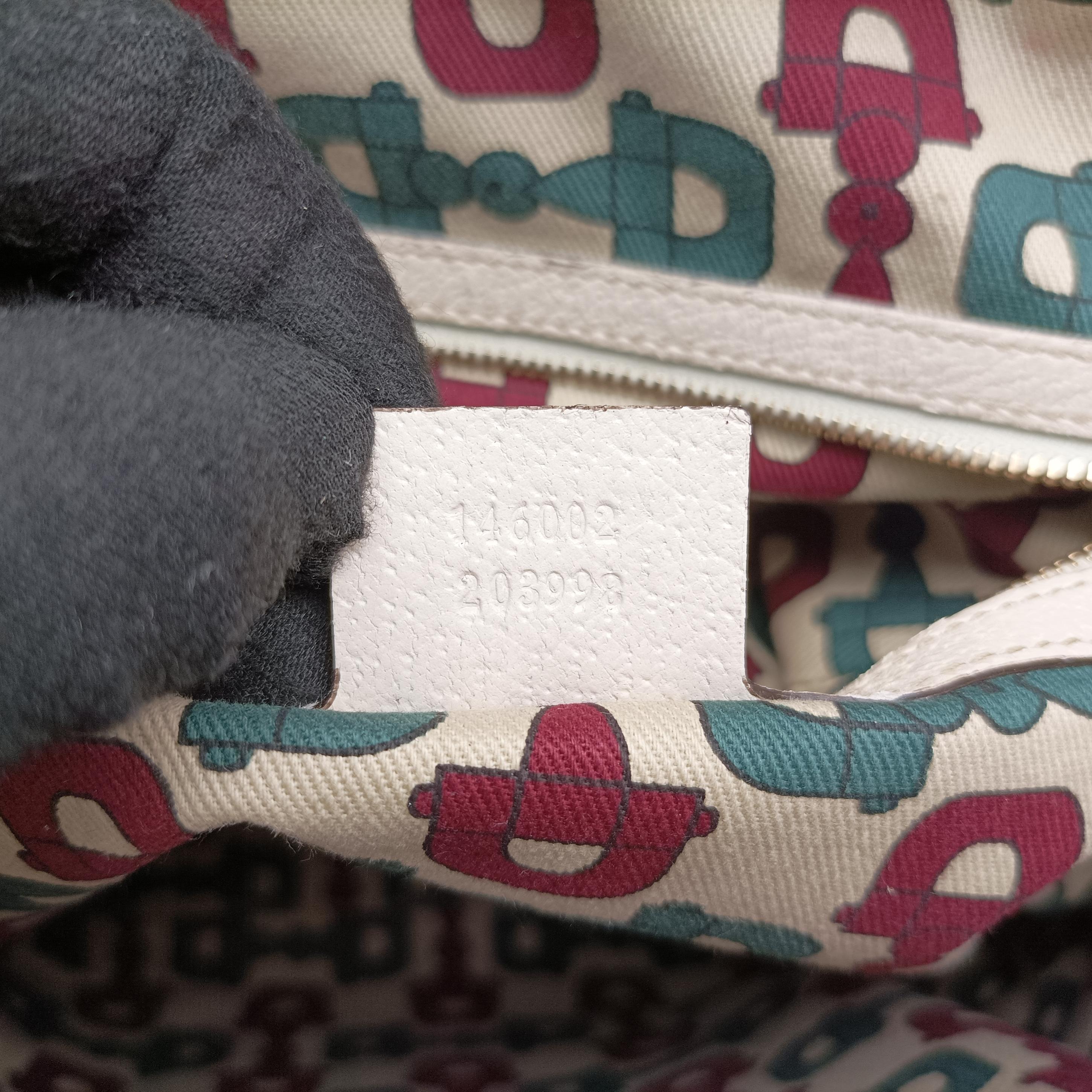 Vintage Gucci Guccissima Treasure Ivory×Beige canvas×leather 146002 handbag | stylenewstar