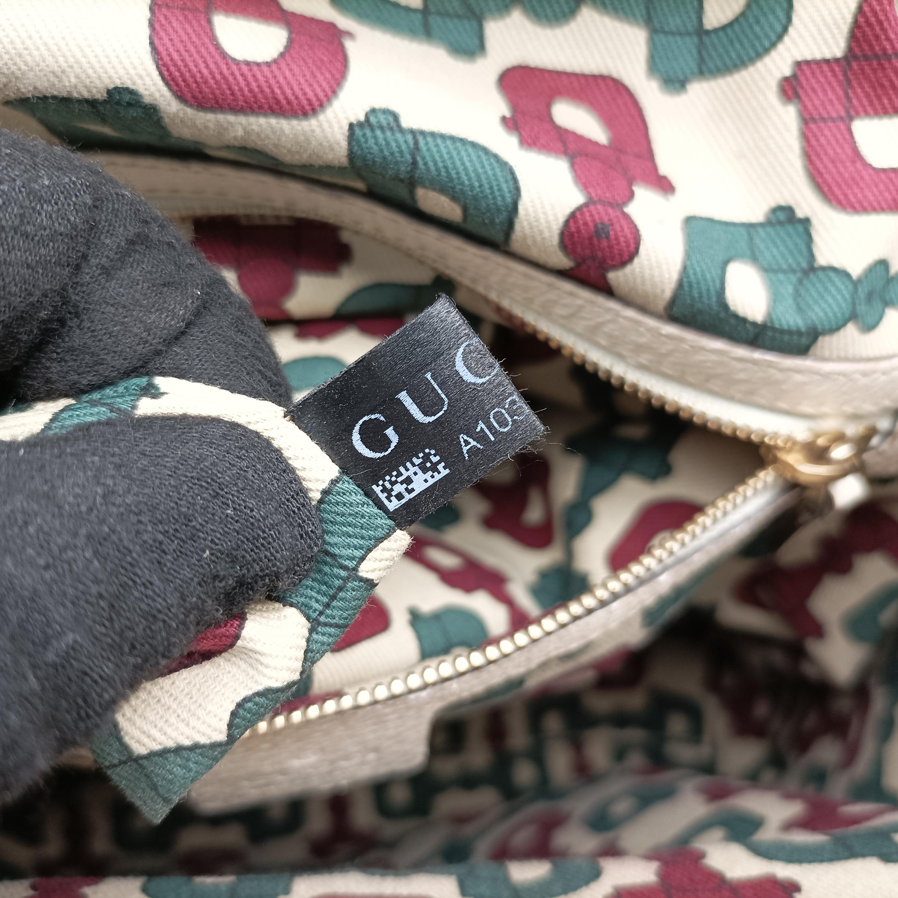 Vintage Gucci Guccissima Treasure Ivory×Beige canvas×leather 146002 handbag | stylenewstar