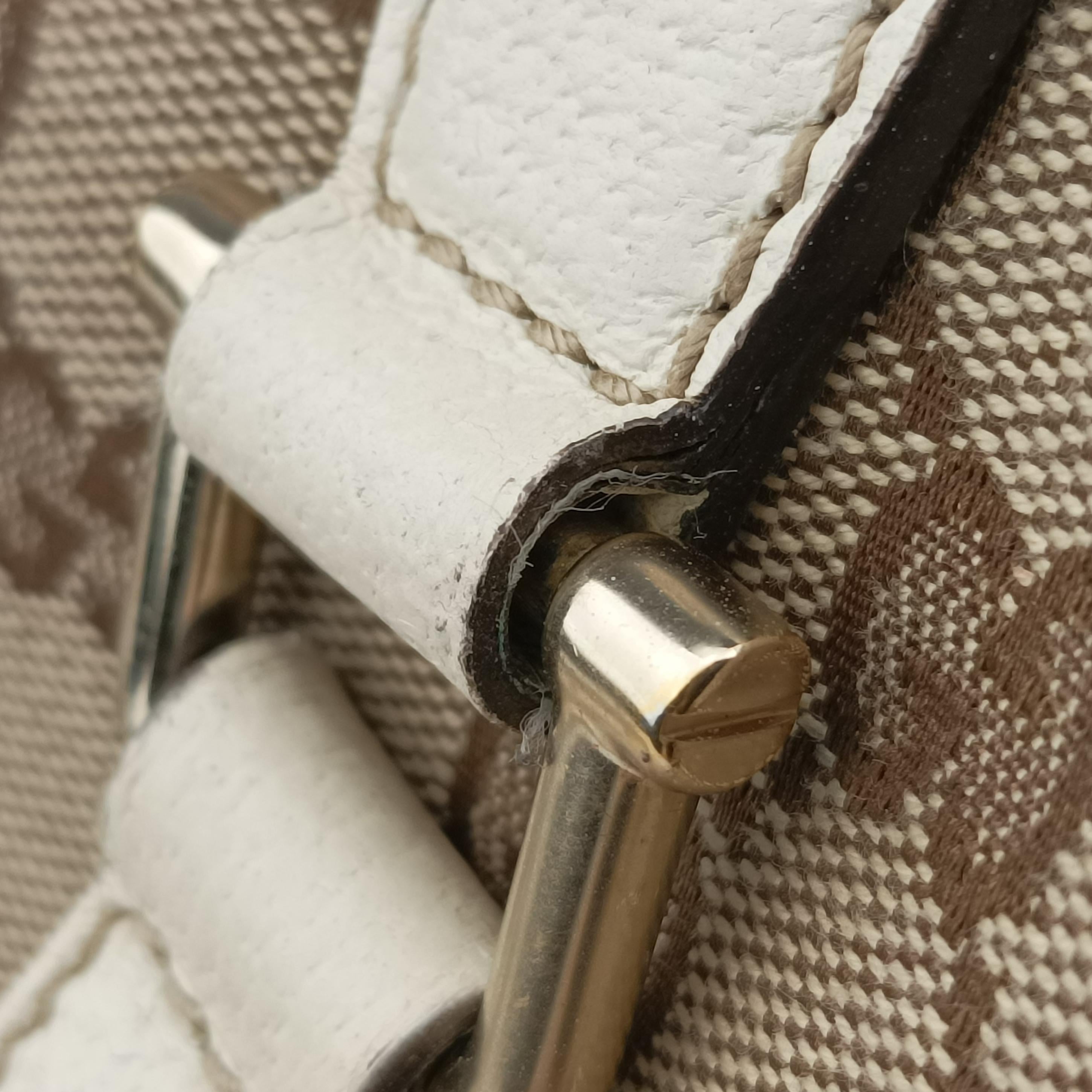 Vintage Gucci Guccissima Treasure Ivory×Beige canvas×leather 146002 handbag | stylenewstar