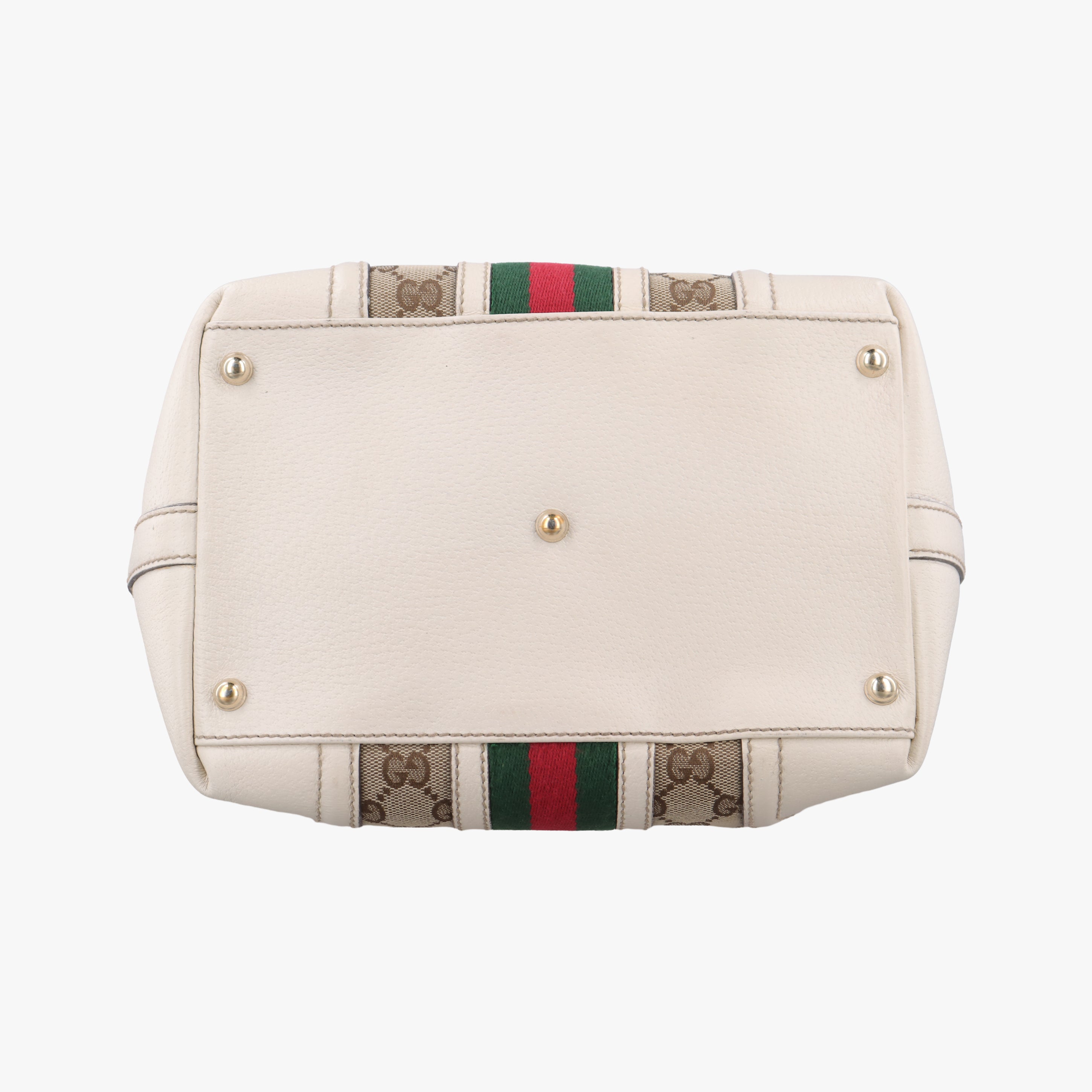 Vintage Gucci Guccissima Treasure Ivory×Beige canvas×leather 146002 handbag | stylenewstar
