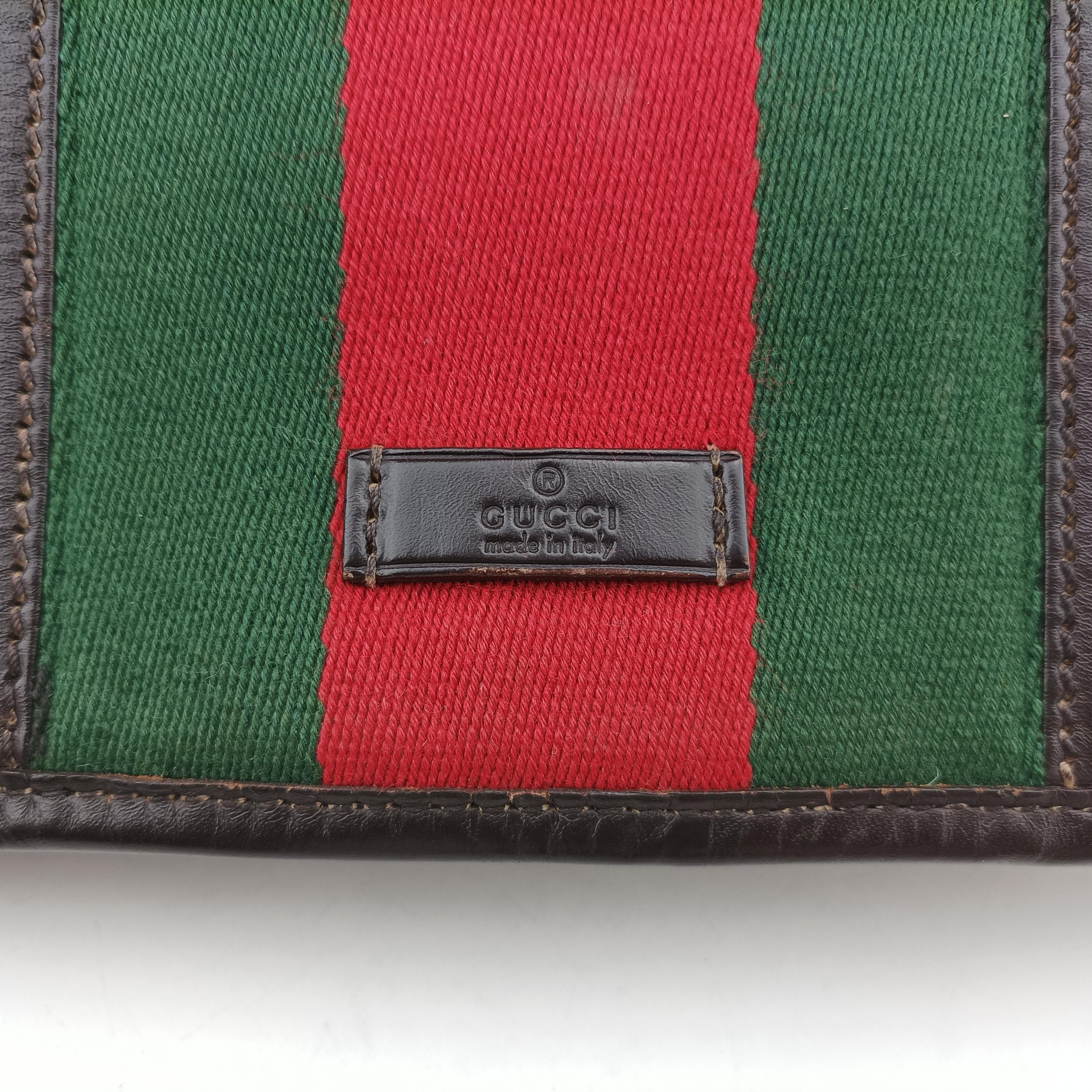Vintage Gucci GG Supreme brown×red×green Canvas 211130 shoulderbag | stylenewstar