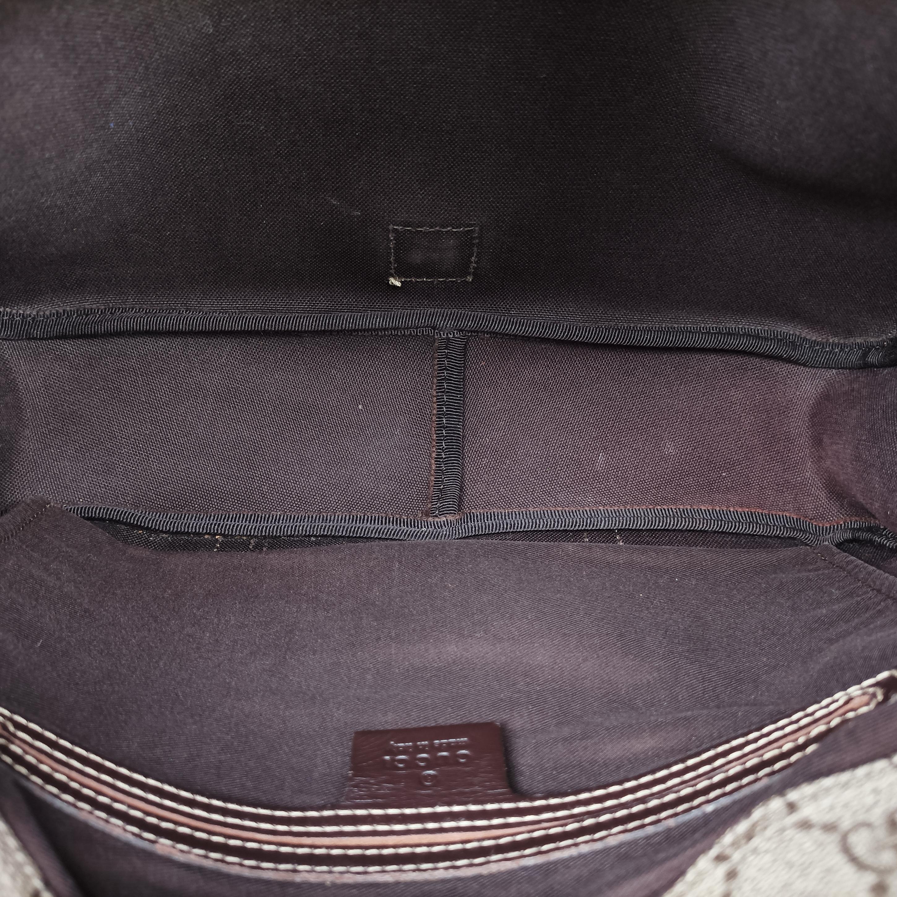 Vintage Gucci GG Supreme brown×red×green Canvas 211130 shoulderbag | stylenewstar