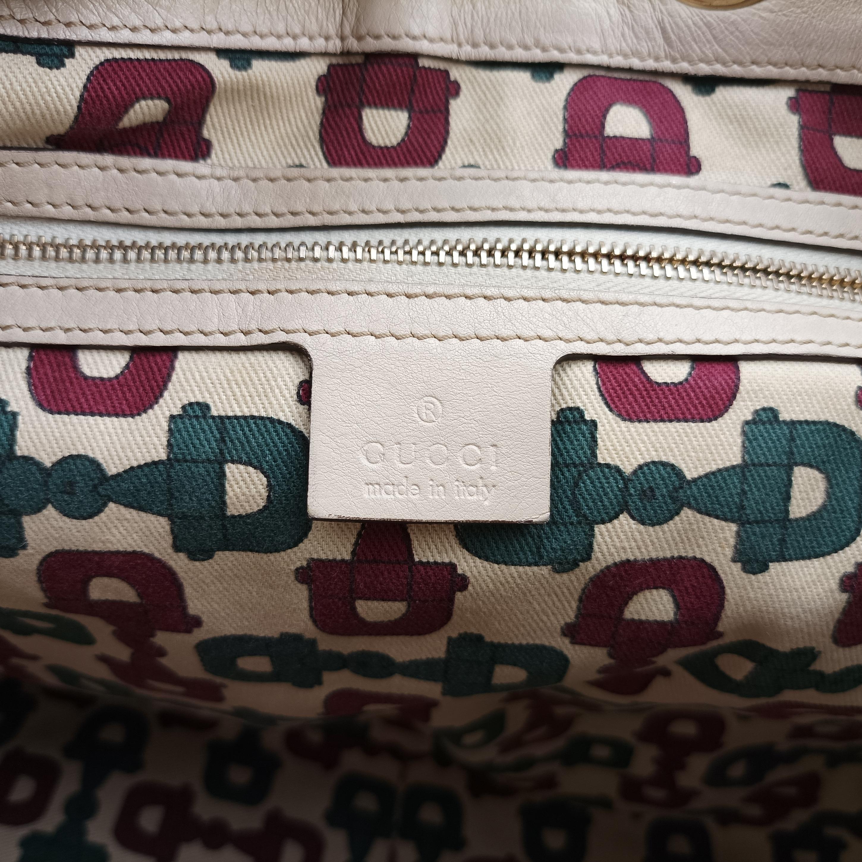 Vintage Gucci Positano White Leather 153033 handbag | stylenewstar