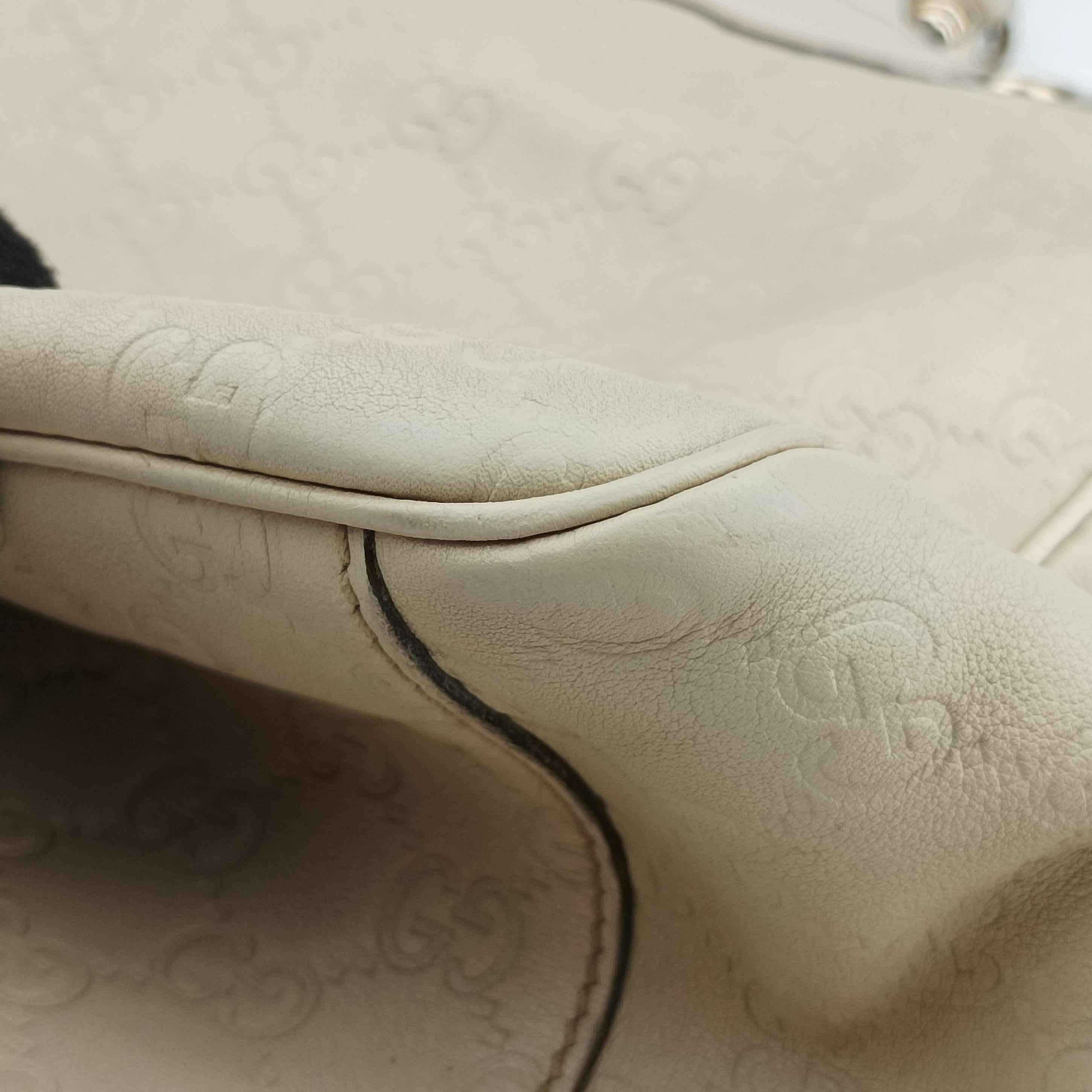 Vintage Gucci Positano White Leather 153033 handbag | stylenewstar