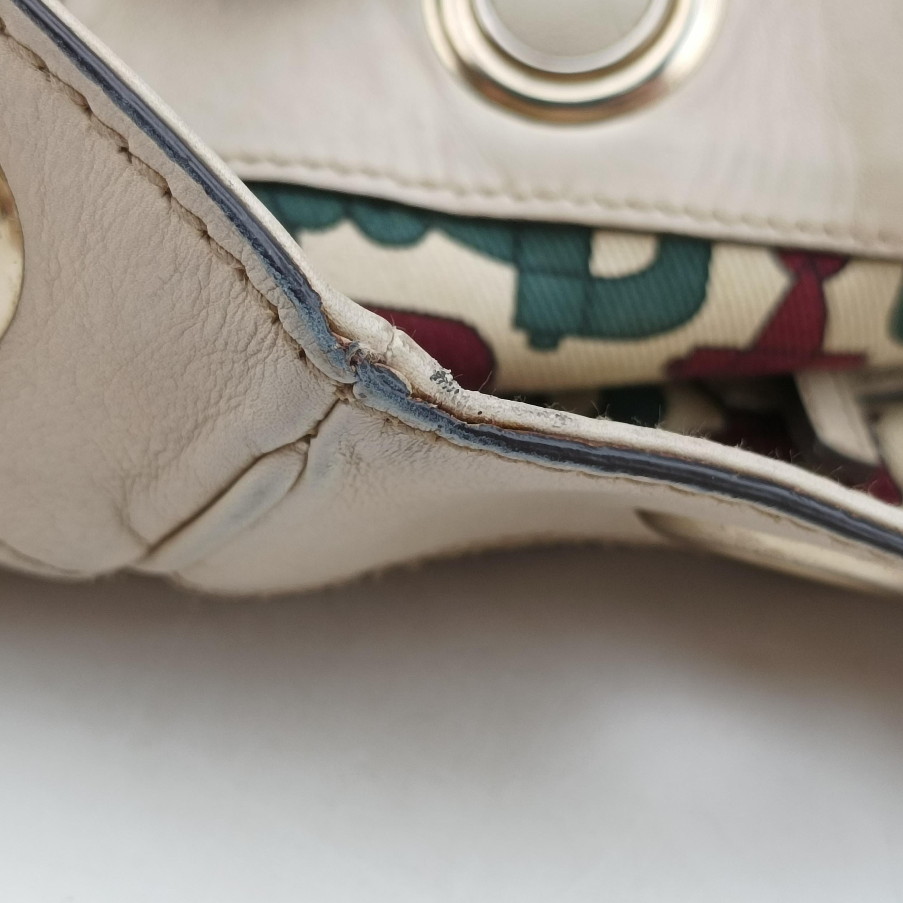 Vintage Gucci Positano White Leather 153033 handbag | stylenewstar