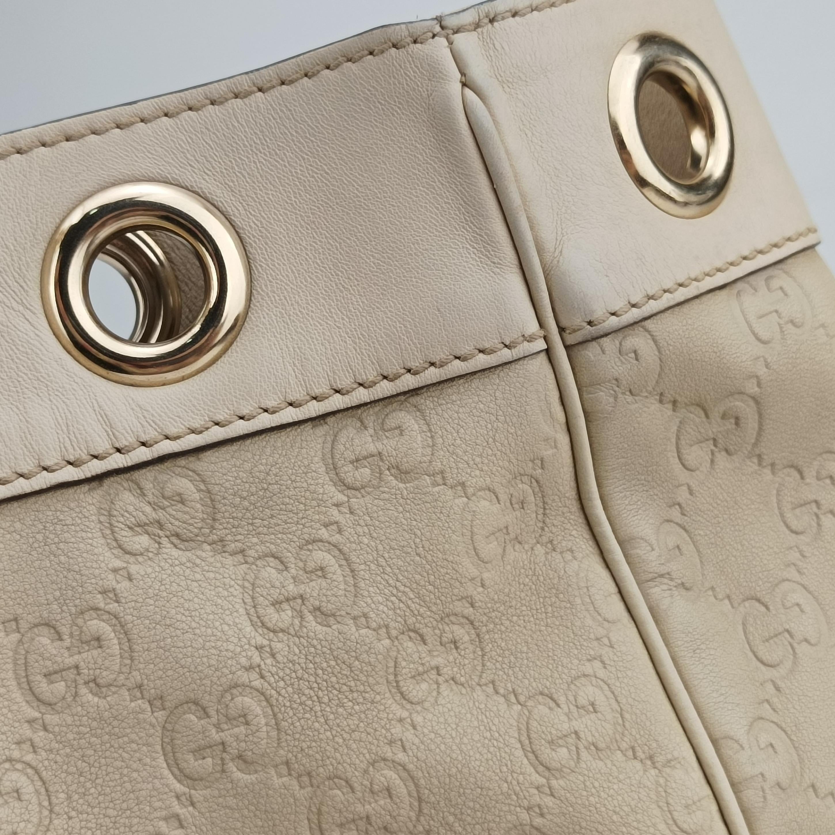 Vintage Gucci Positano White Leather 153033 handbag | stylenewstar