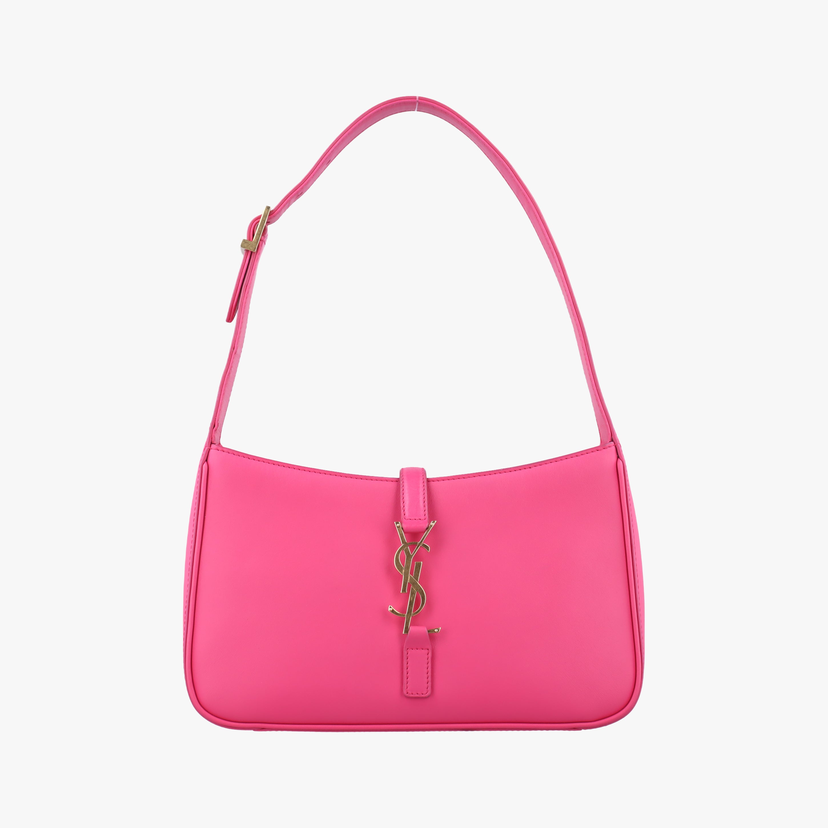 Pre-owned Yves Saint Laurent LE 5 a 7Mini Hobo Rose Leather 567228 shoulderbag | stylenewstar