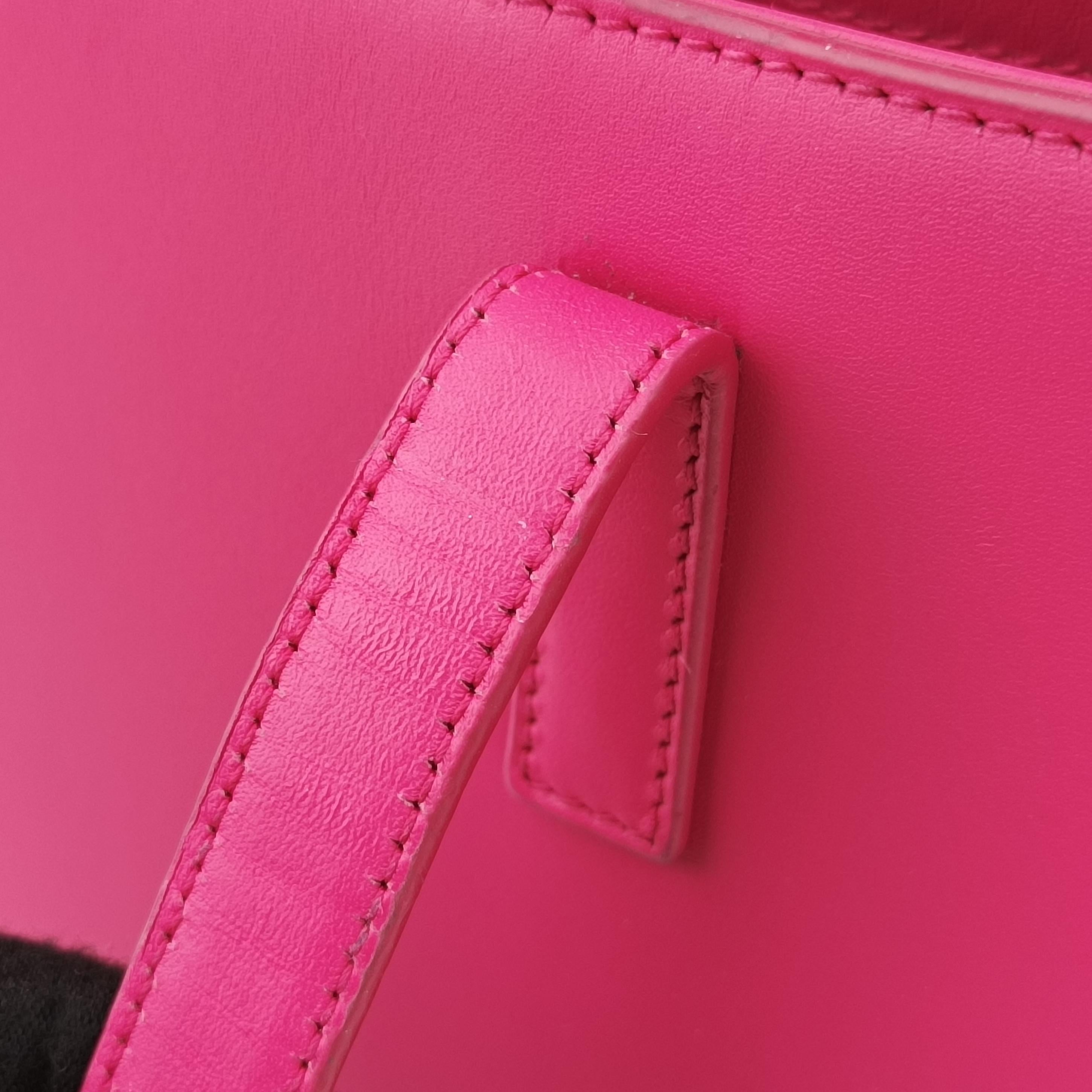 Pre-owned Yves Saint Laurent LE 5 a 7Mini Hobo Rose Leather 567228 shoulderbag | stylenewstar