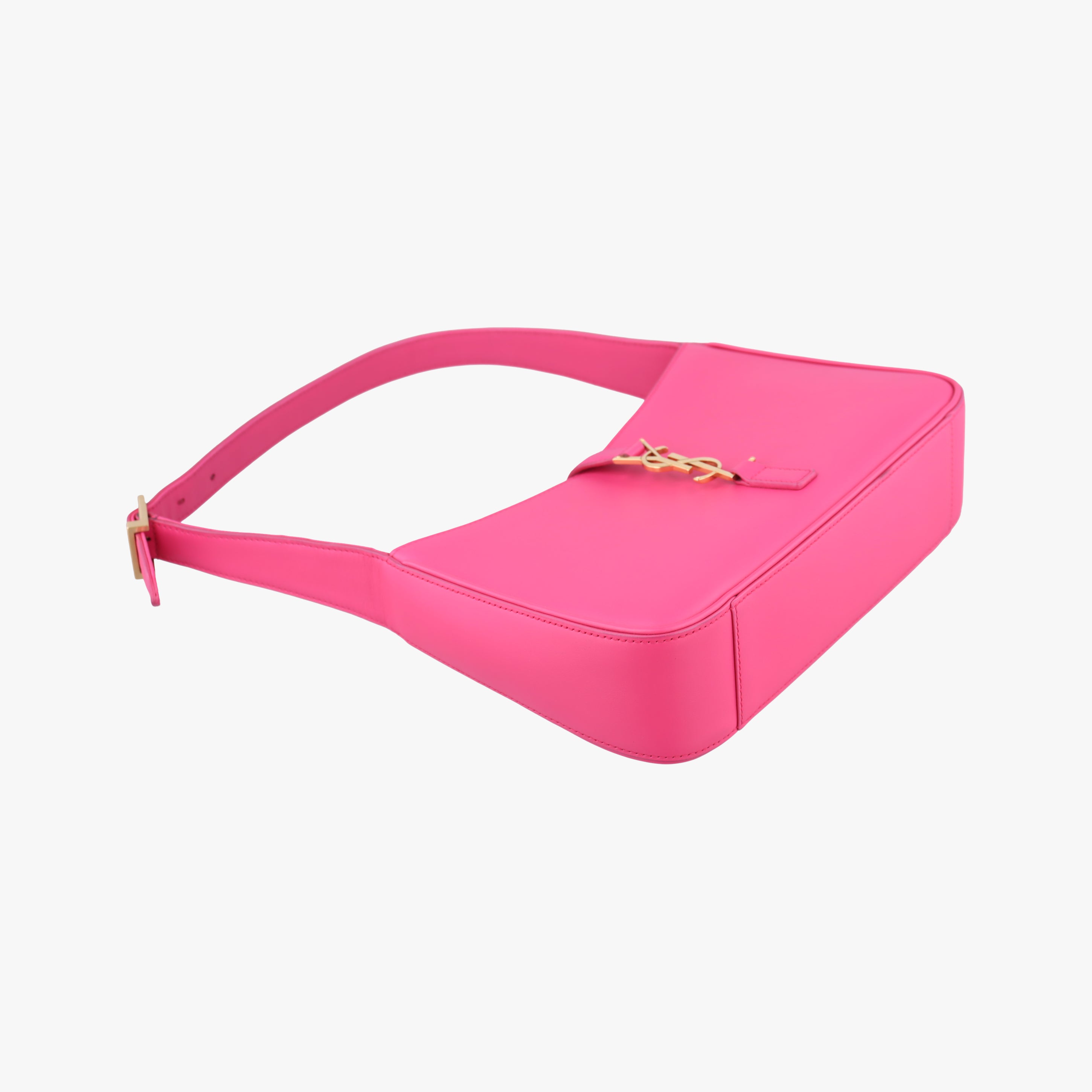 Pre-owned Yves Saint Laurent LE 5 a 7Mini Hobo Rose Leather 567228 shoulderbag | stylenewstar