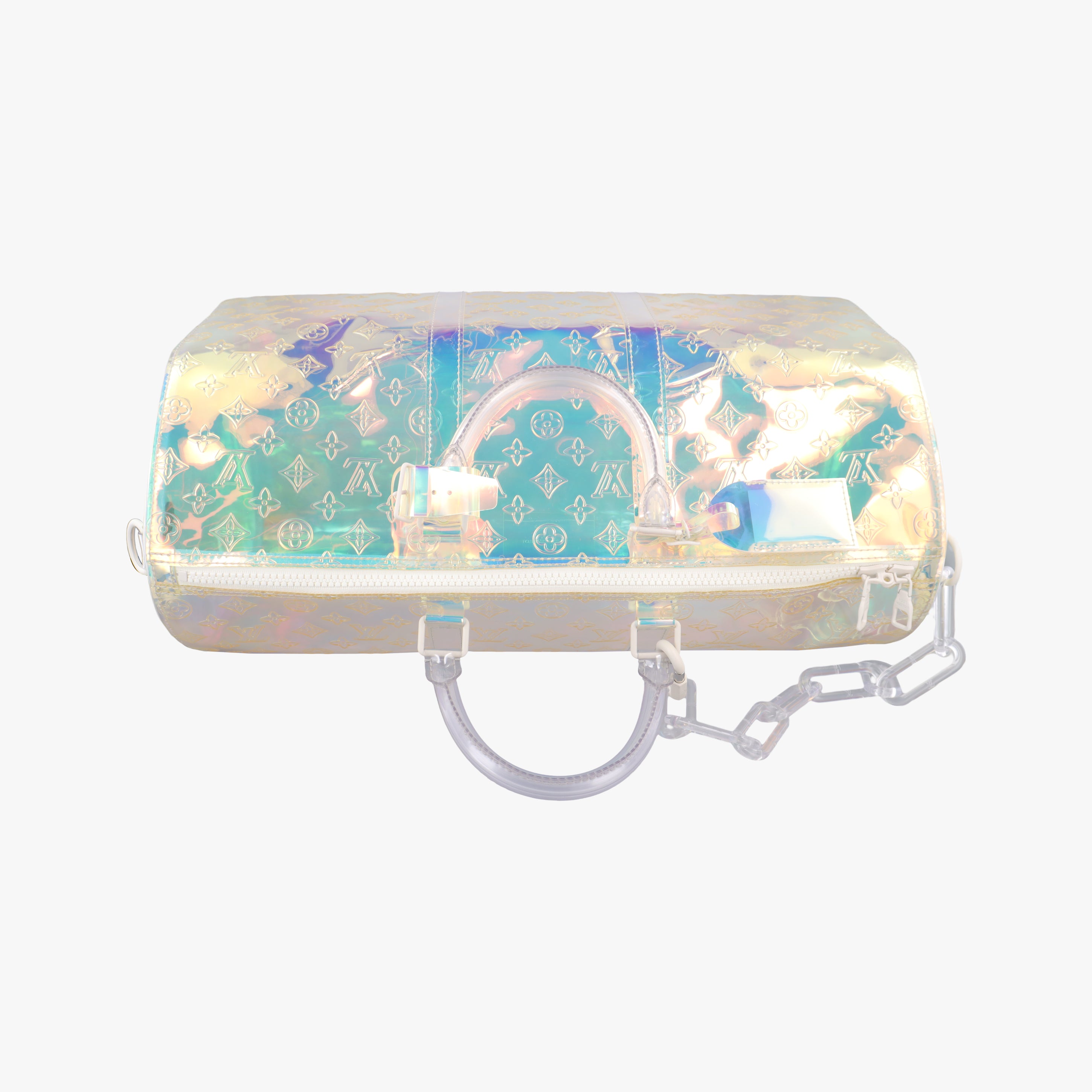 Pre-owned Louis Vuitton Keepall Bandouliere 50 aurora Monogram Prism M53271 shoulderbag | stylenewstar