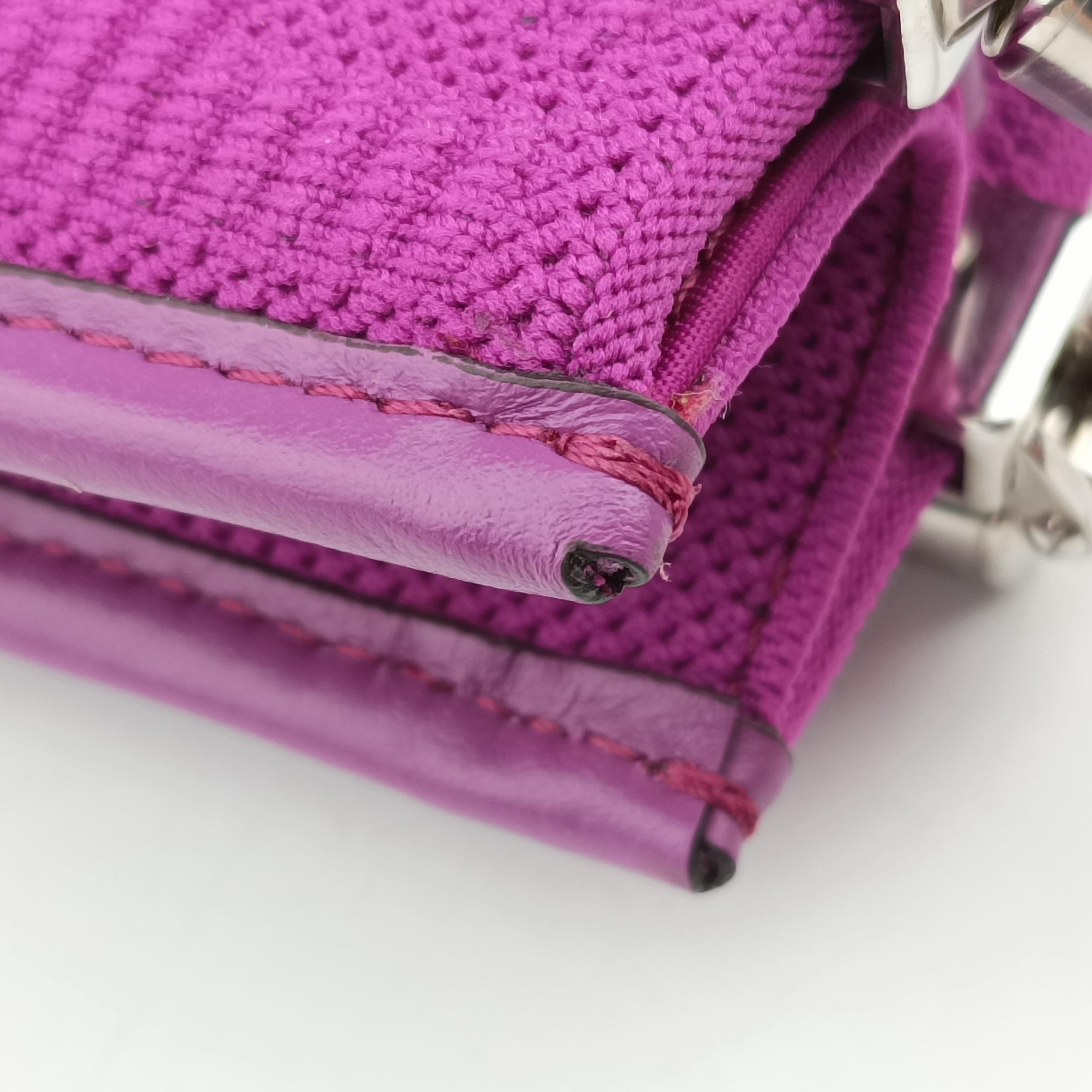 Pre-owned Fendi MINI SUNSHINE SHOPPER Purple fabric 8BS051 shoulderbag | stylenewstar