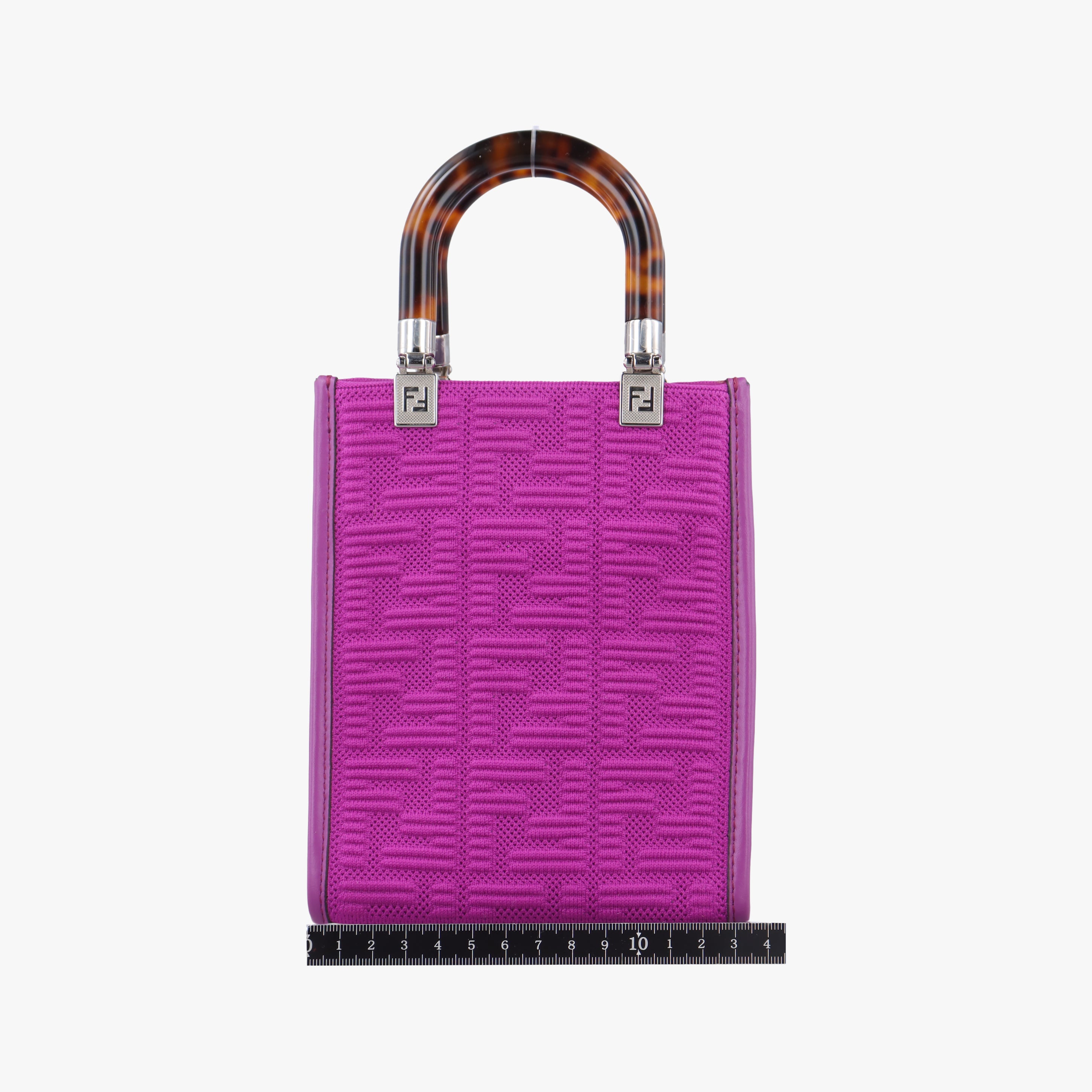 Pre-owned Fendi MINI SUNSHINE SHOPPER Purple fabric 8BS051 shoulderbag | stylenewstar