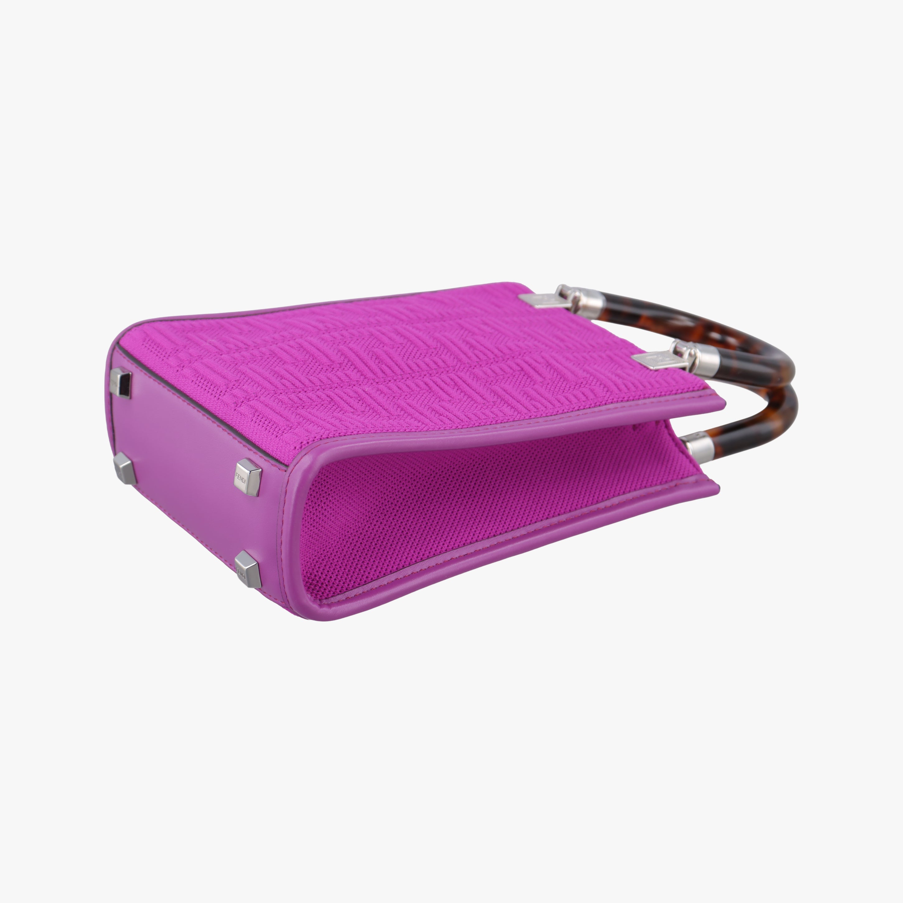 Pre-owned Fendi MINI SUNSHINE SHOPPER Purple fabric 8BS051 shoulderbag | stylenewstar