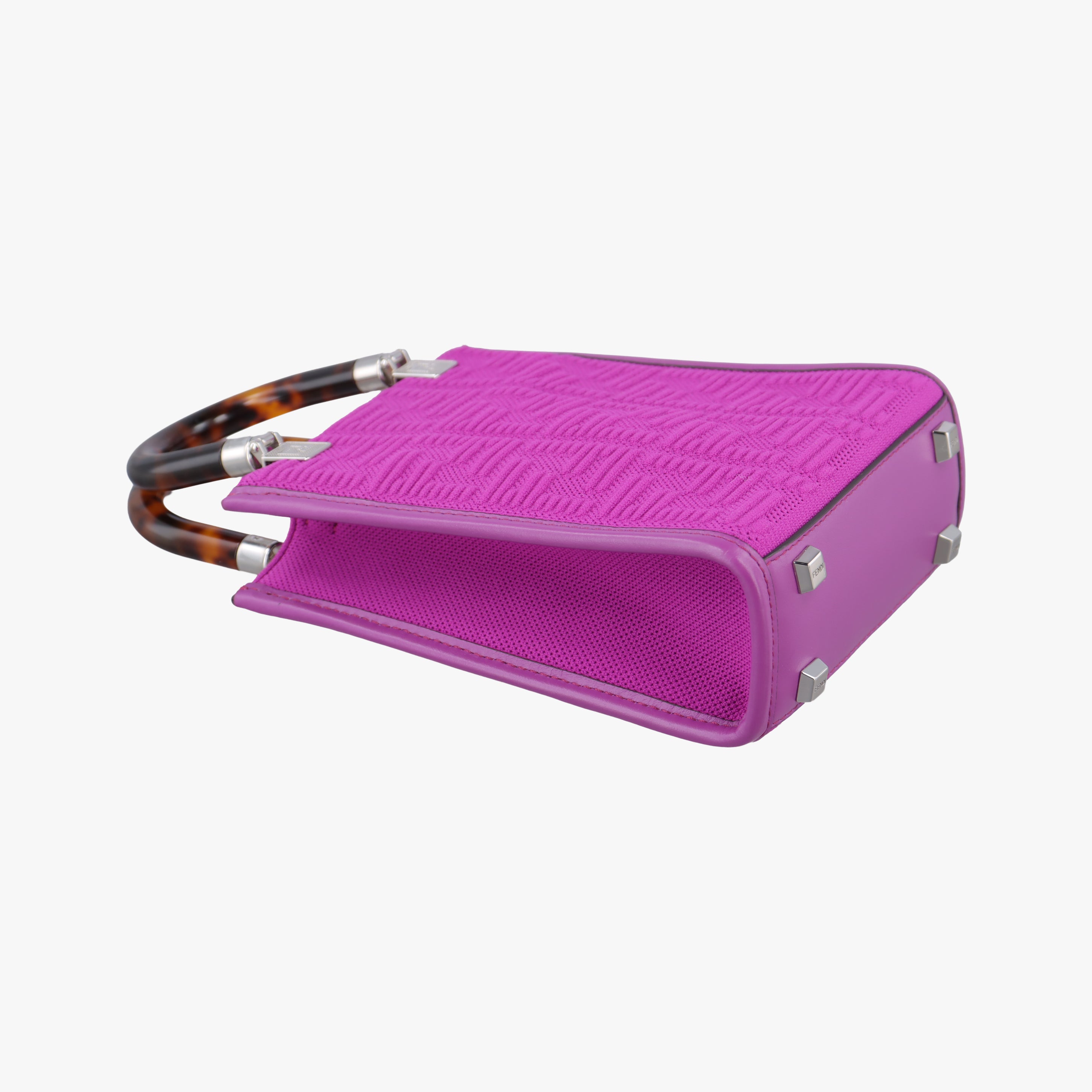 Pre-owned Fendi MINI SUNSHINE SHOPPER Purple fabric 8BS051 shoulderbag | stylenewstar