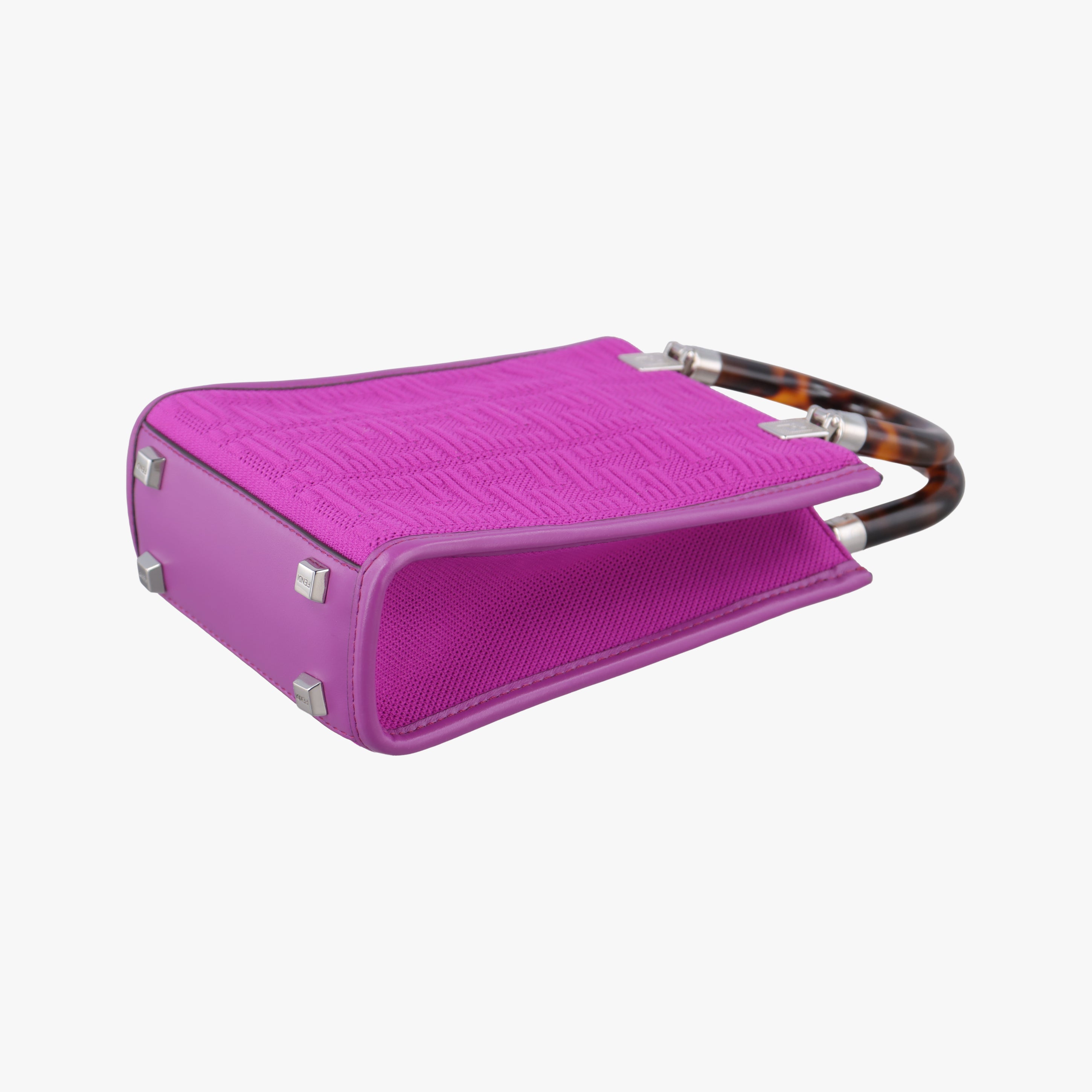 Pre-owned Fendi MINI SUNSHINE SHOPPER Purple fabric 8BS051 shoulderbag | stylenewstar