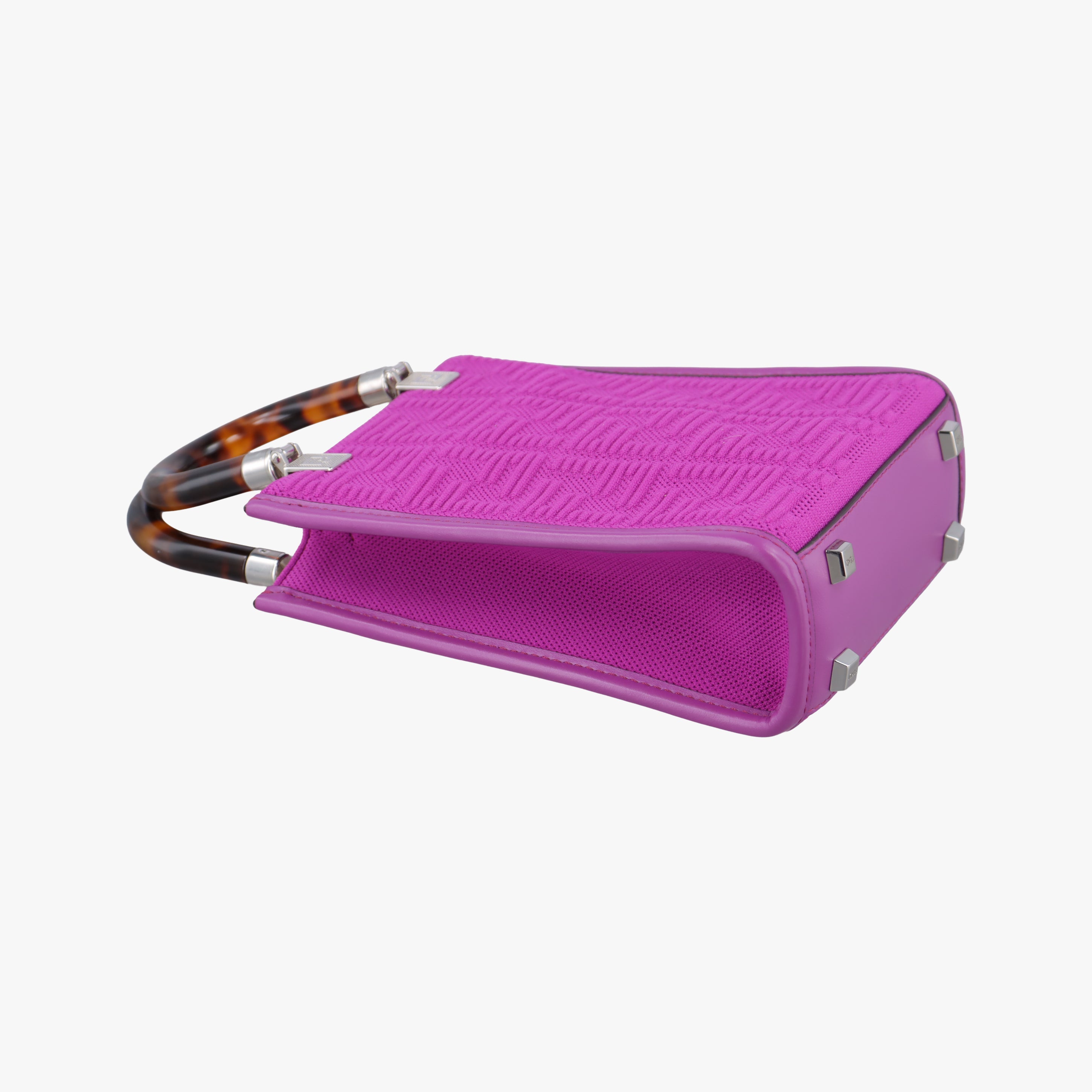 Pre-owned Fendi MINI SUNSHINE SHOPPER Purple fabric 8BS051 shoulderbag | stylenewstar