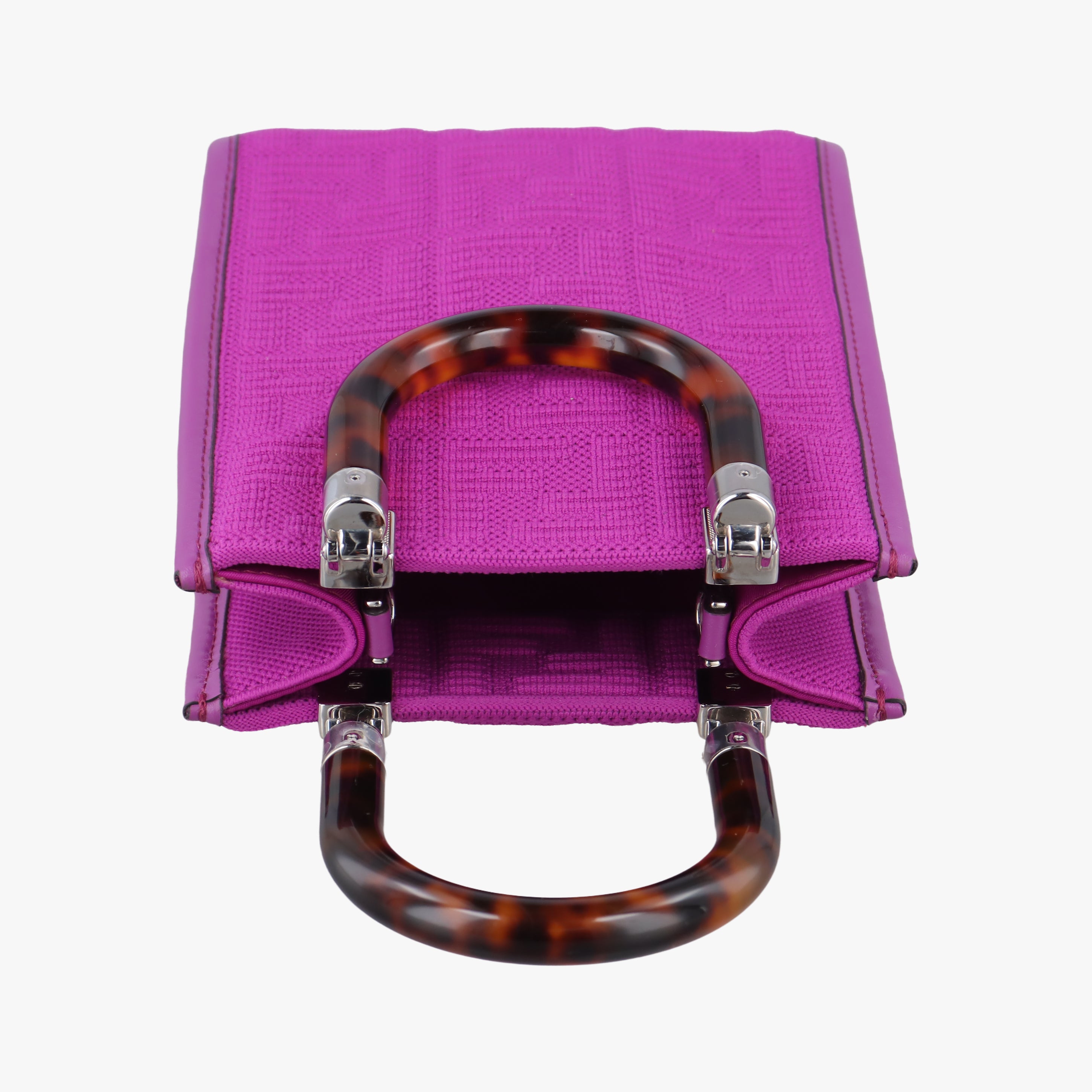 Pre-owned Fendi MINI SUNSHINE SHOPPER Purple fabric 8BS051 shoulderbag | stylenewstar