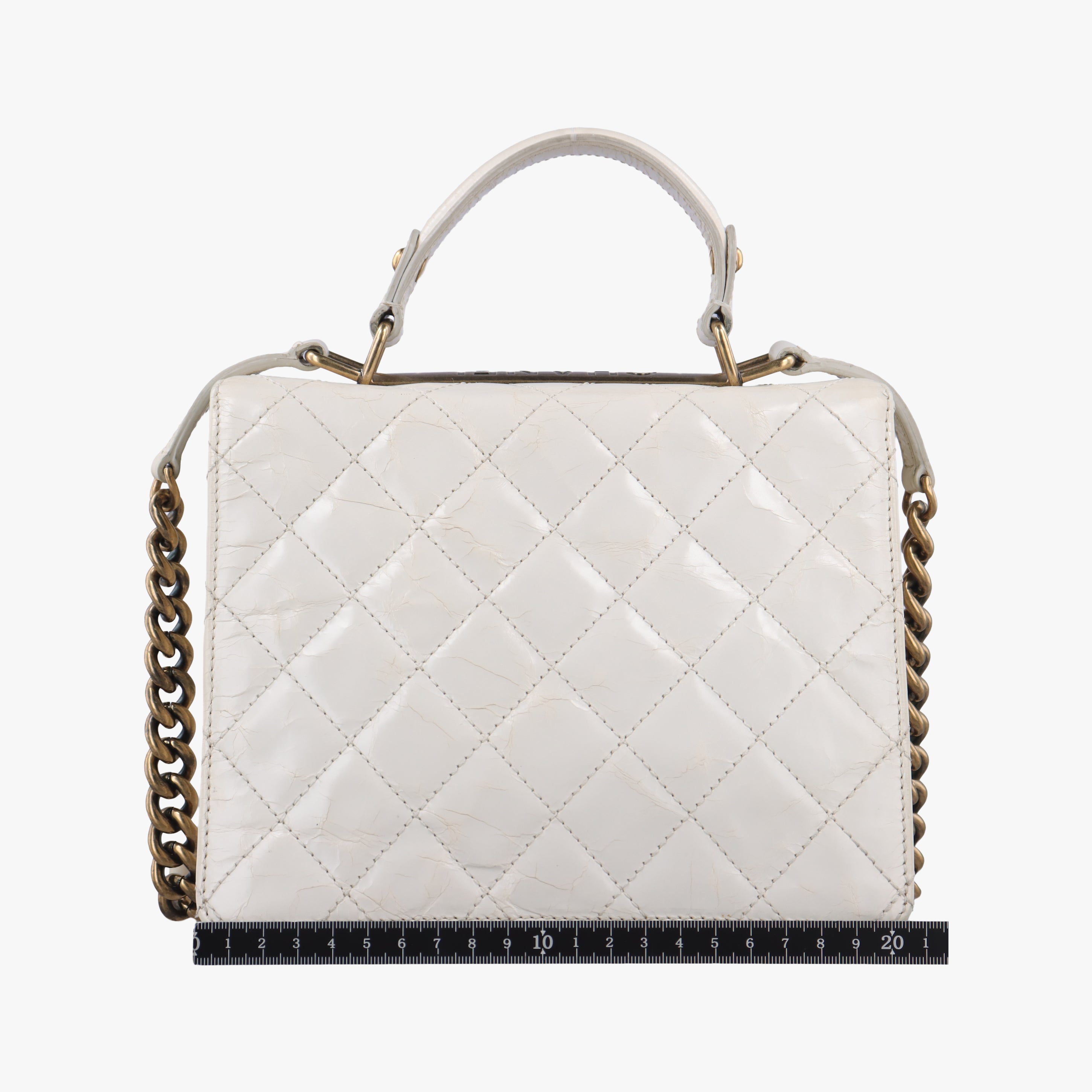 Pre-owned Chanel 2.55 Rita Matelasse White Leather A66816 shoulderbag | stylenewstar