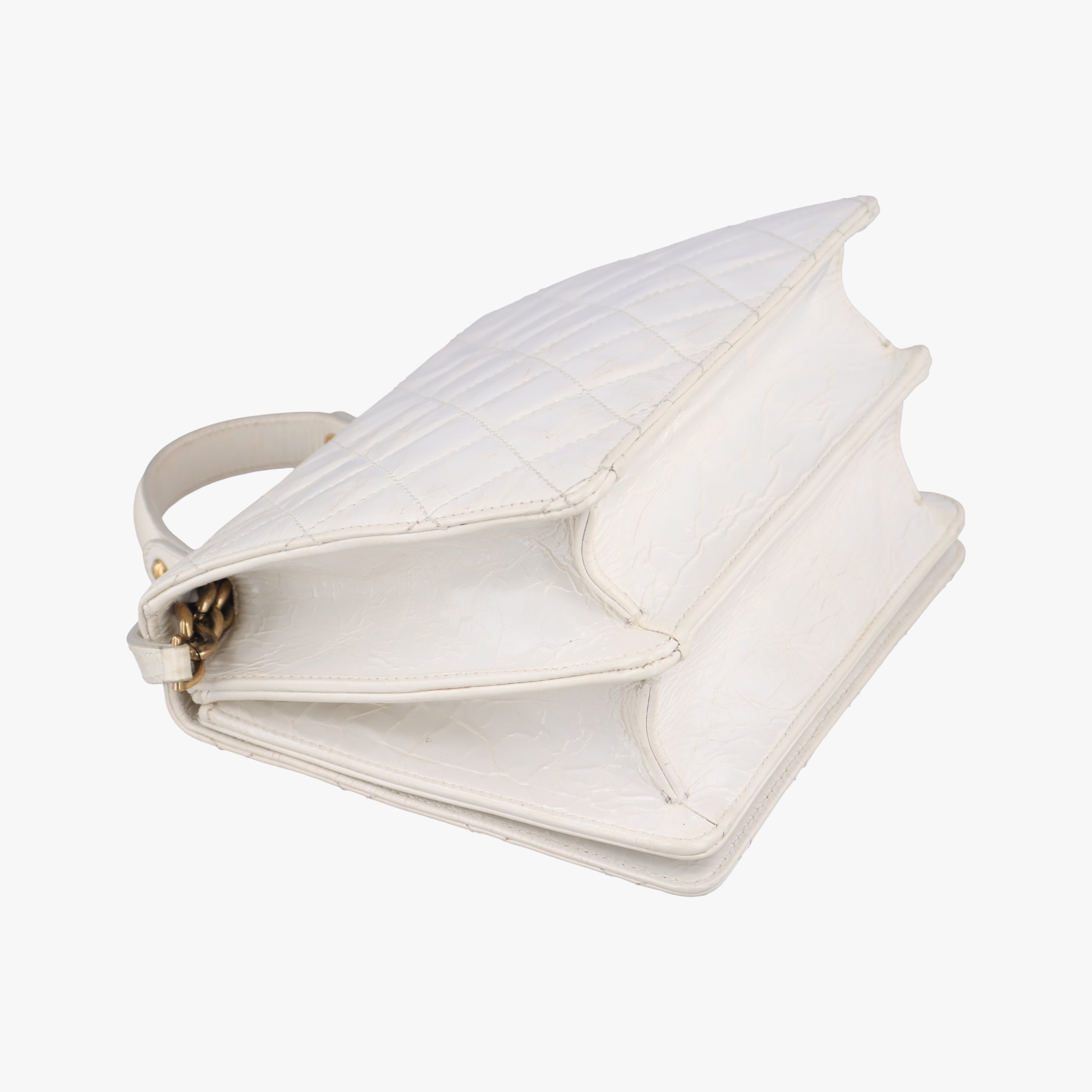 Pre-owned Chanel 2.55 Rita Matelasse White Leather A66816 shoulderbag | stylenewstar