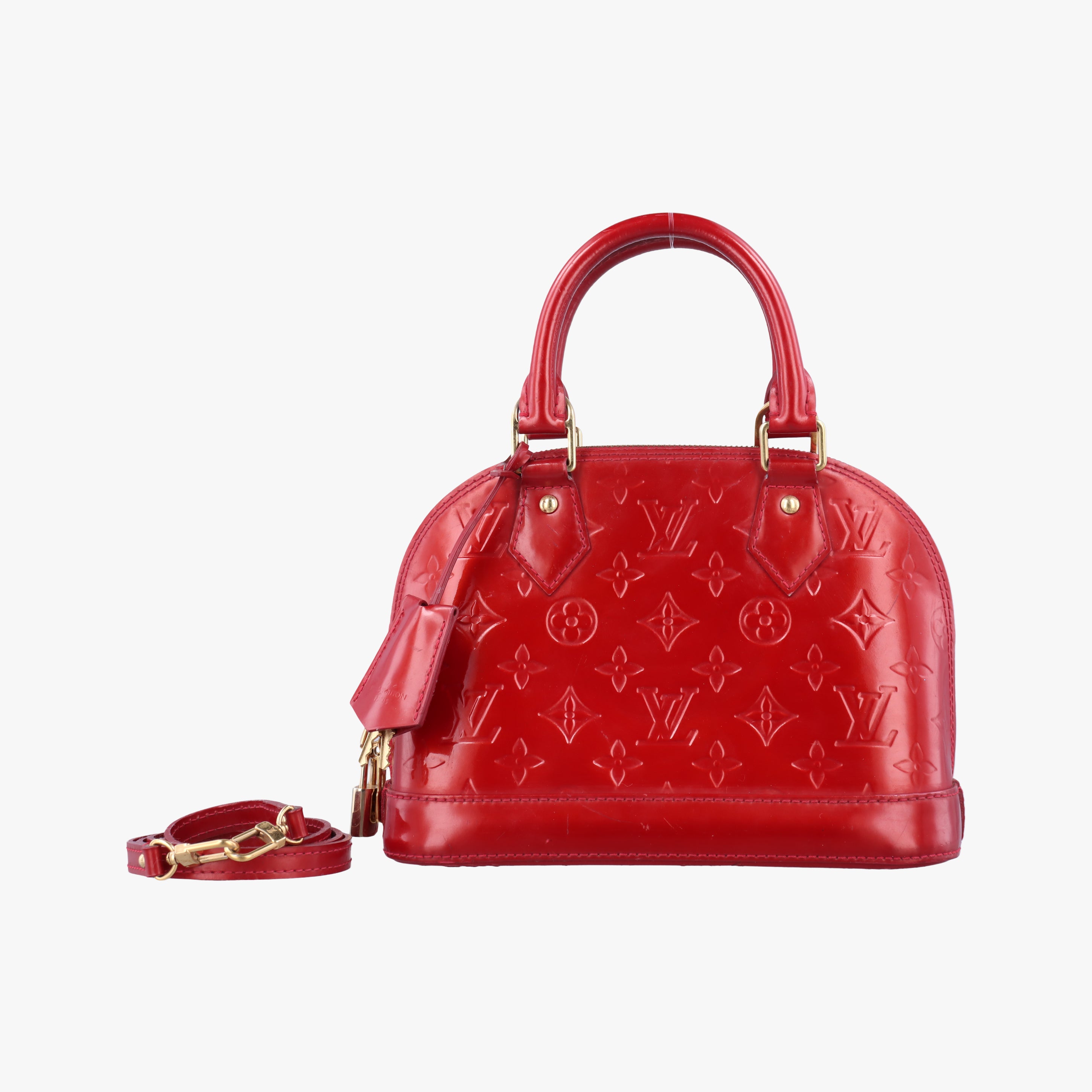 Vintage Louis Vuitton Alma BB CERISE Vernis M90174 shoulderbag | stylenewstar