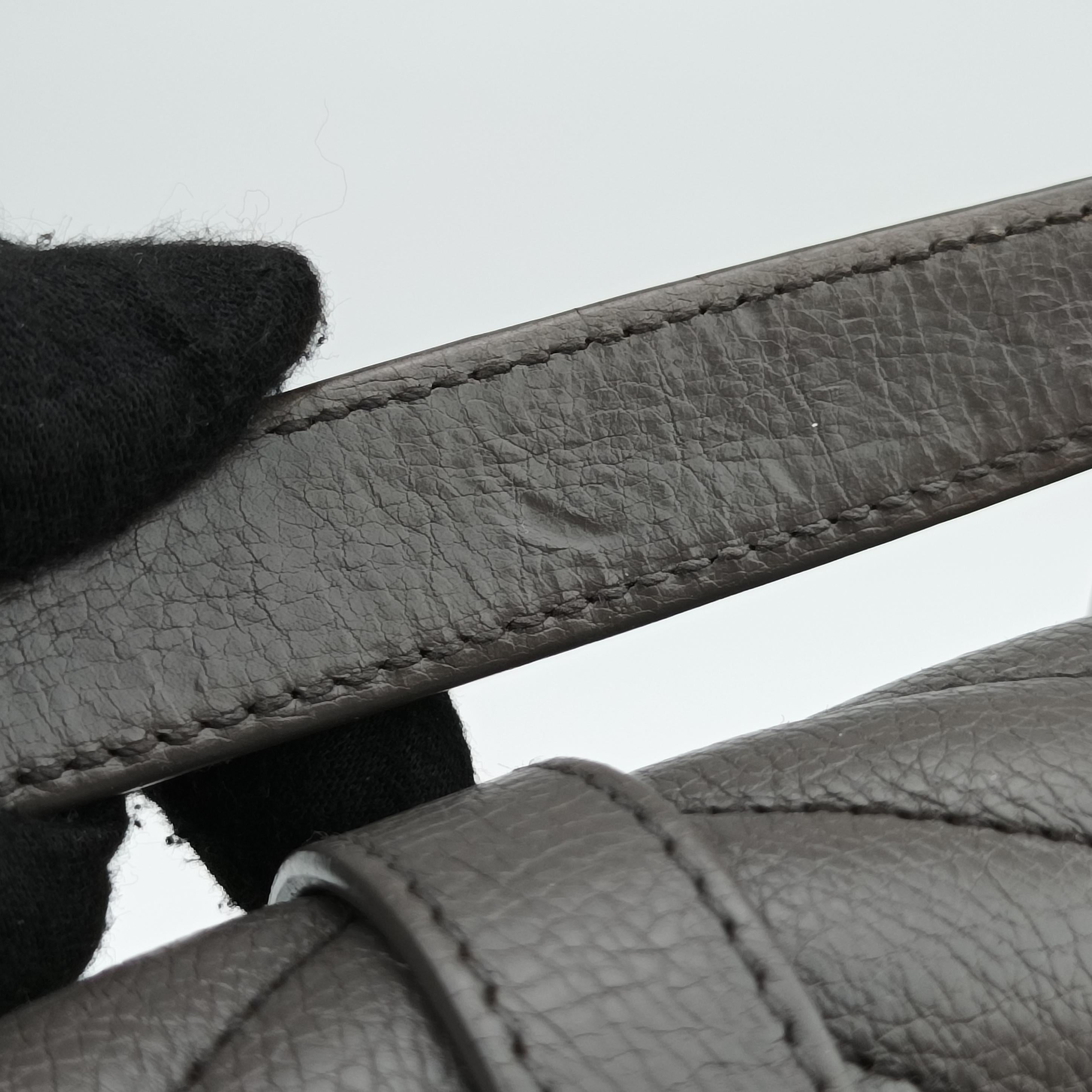 Secondhand Yves Saint Laurent COLLEGE Grey Leather 428056 shoulderbag | stylenewstar