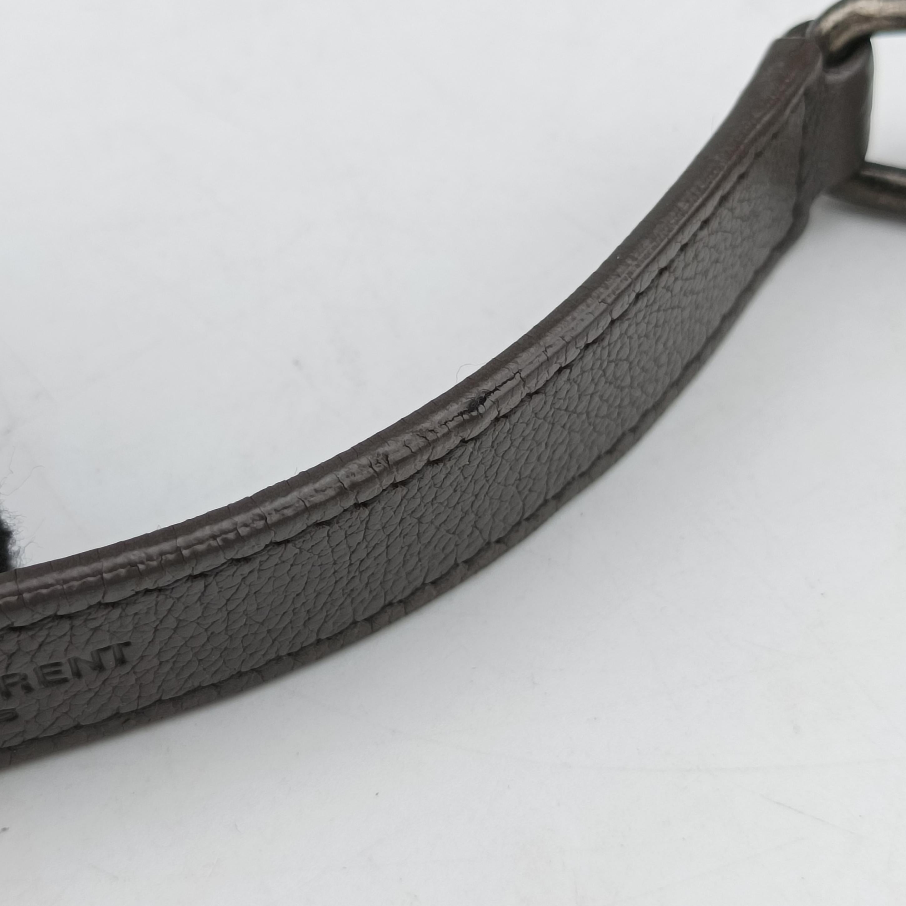 Secondhand Yves Saint Laurent COLLEGE Grey Leather 428056 shoulderbag | stylenewstar