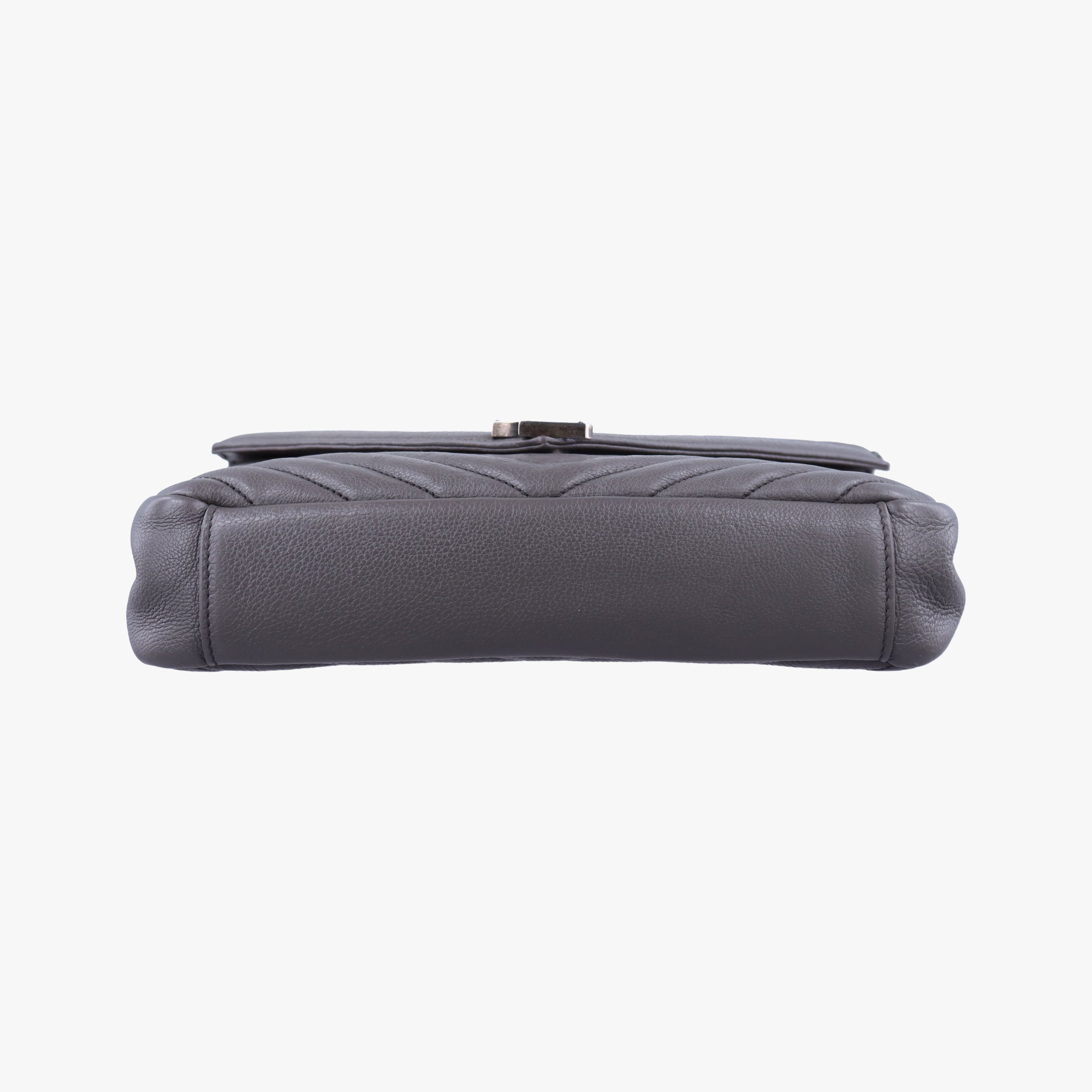 Secondhand Yves Saint Laurent COLLEGE Grey Leather 428056 shoulderbag | stylenewstar