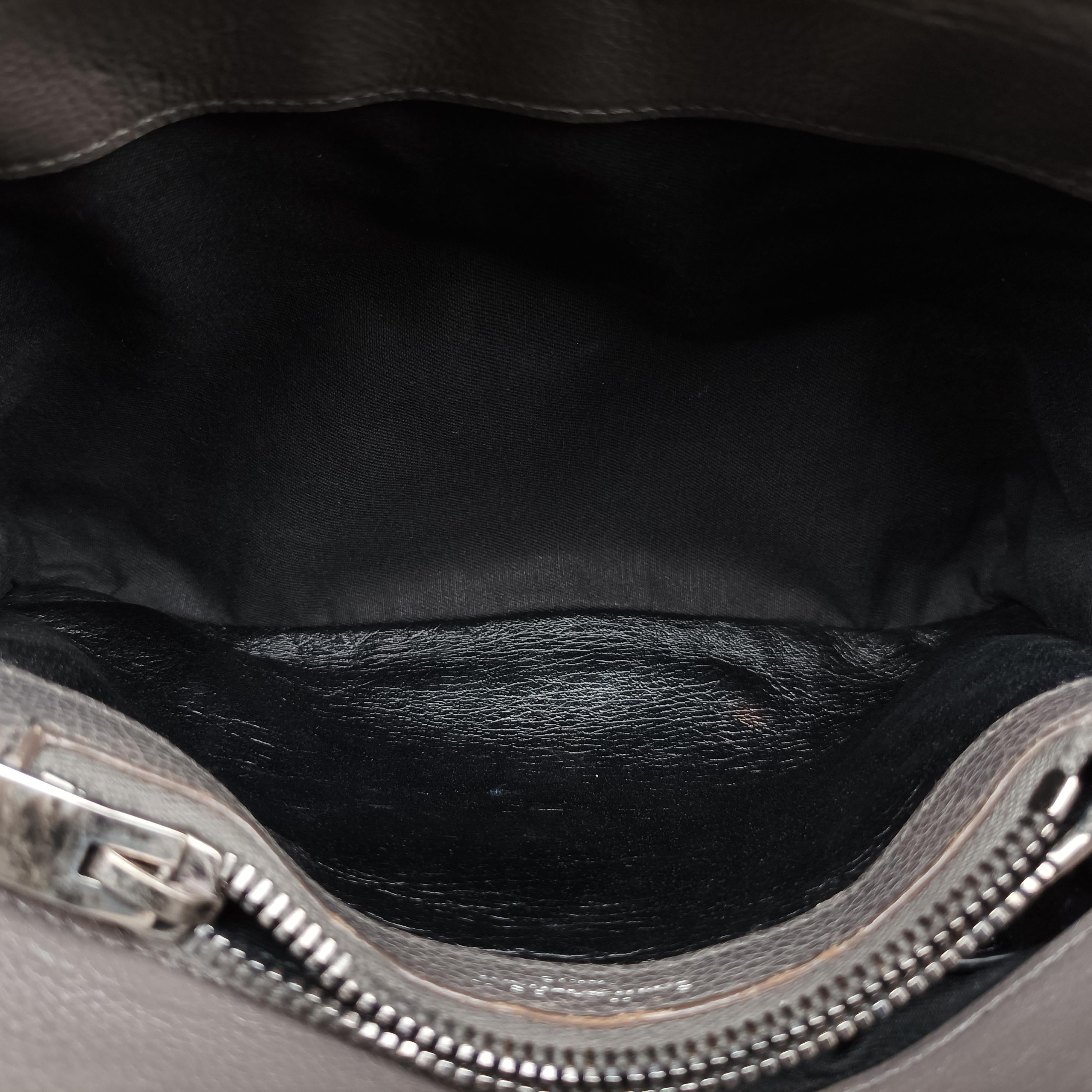 Secondhand Yves Saint Laurent COLLEGE Grey Leather 428056 shoulderbag | stylenewstar