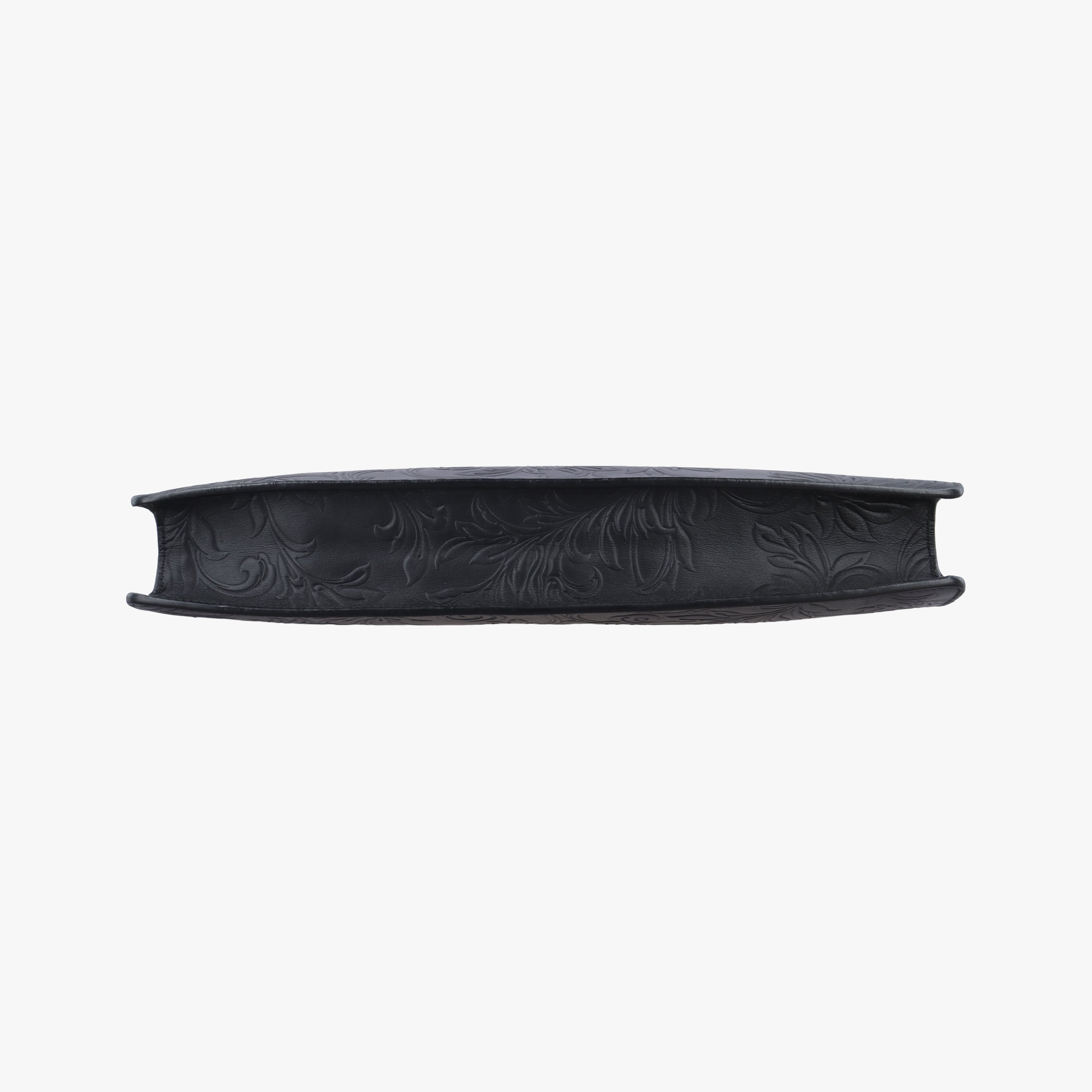 Secondhand VERSACE La Medusa Black Leather  clutchbag | stylenewstar