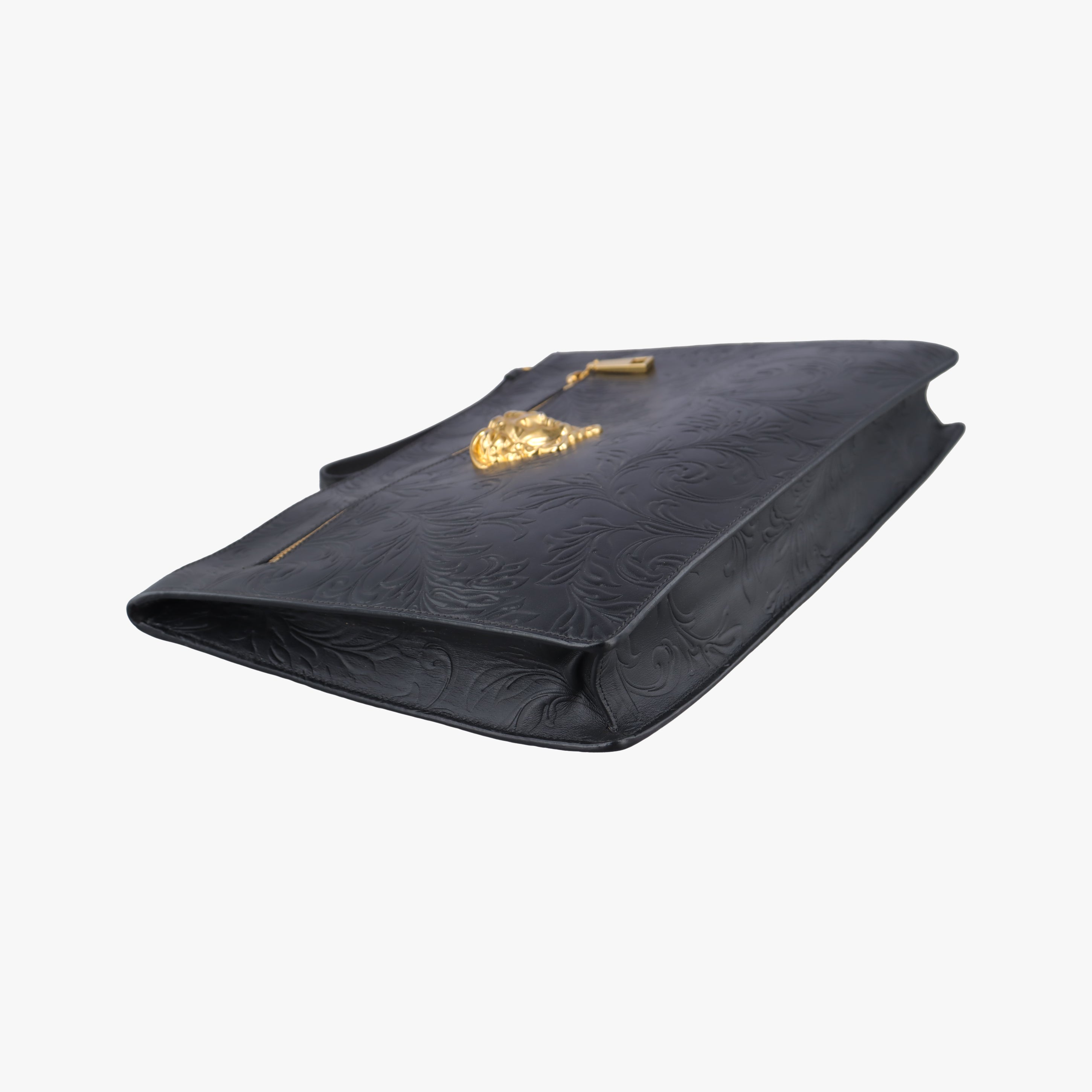 Secondhand VERSACE La Medusa Black Leather  clutchbag | stylenewstar