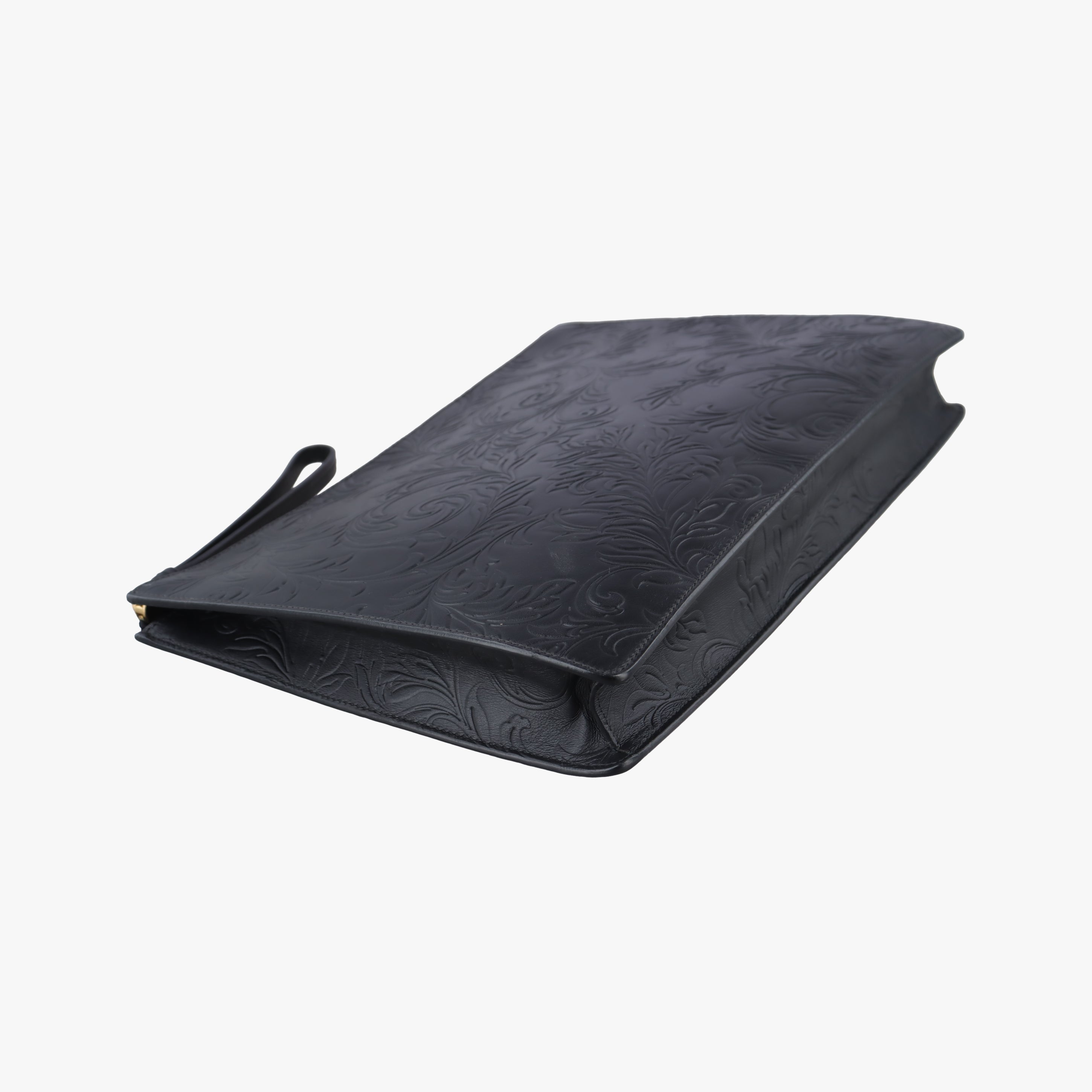 Secondhand VERSACE La Medusa Black Leather  clutchbag | stylenewstar