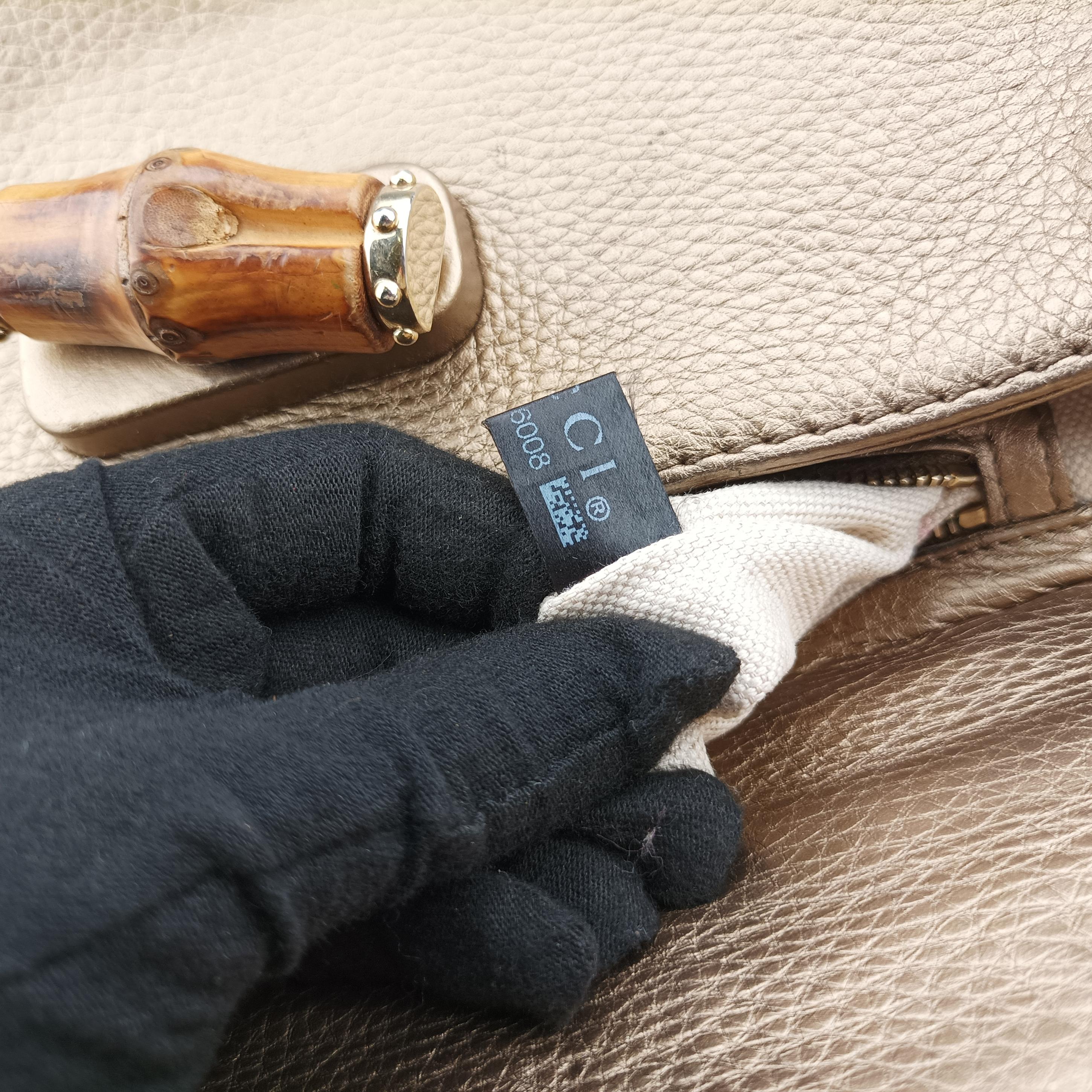 Secondhand Gucci New Bamboo Gold Leather 254884 shoulderbag | stylenewstar