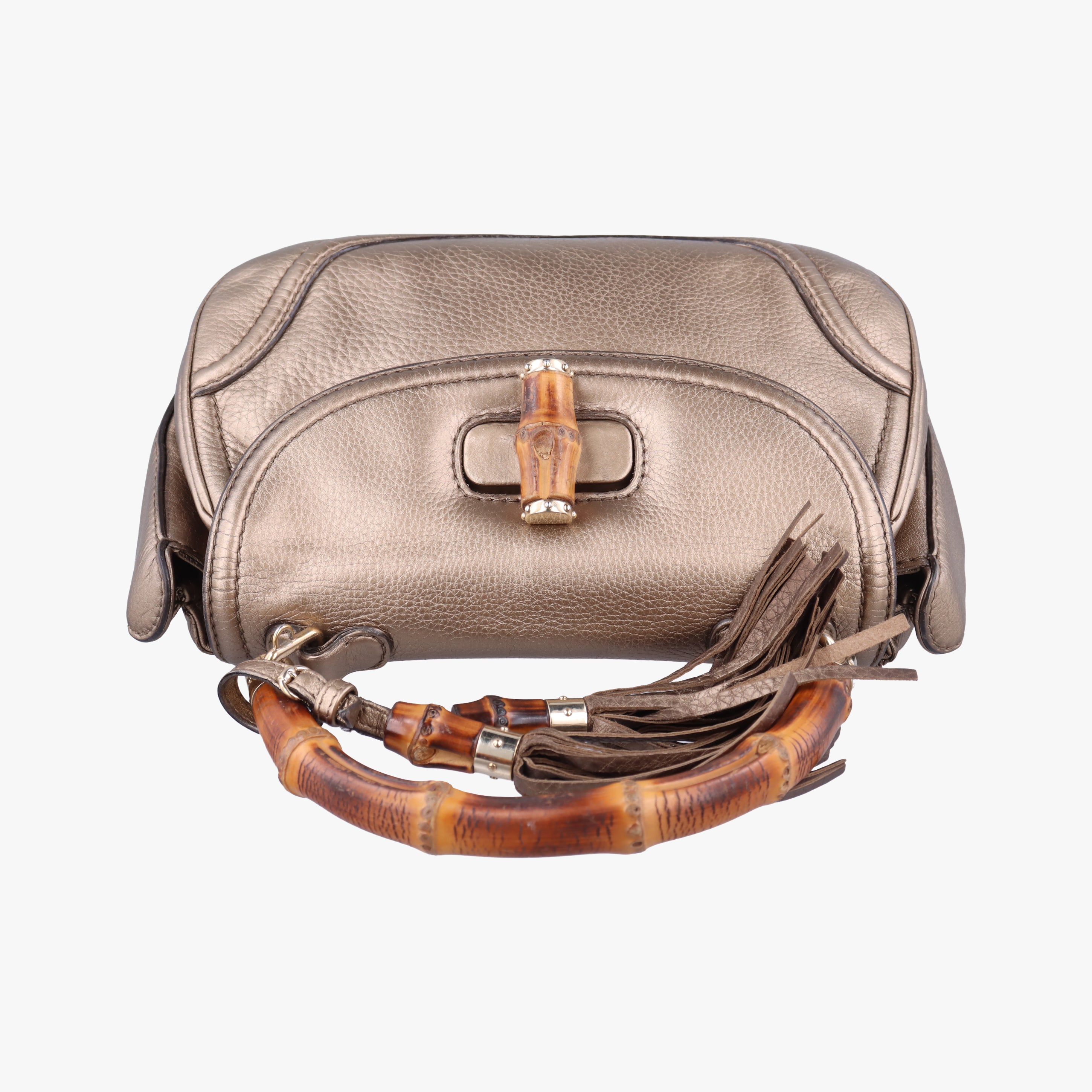 Secondhand Gucci New Bamboo Gold Leather 254884 shoulderbag | stylenewstar