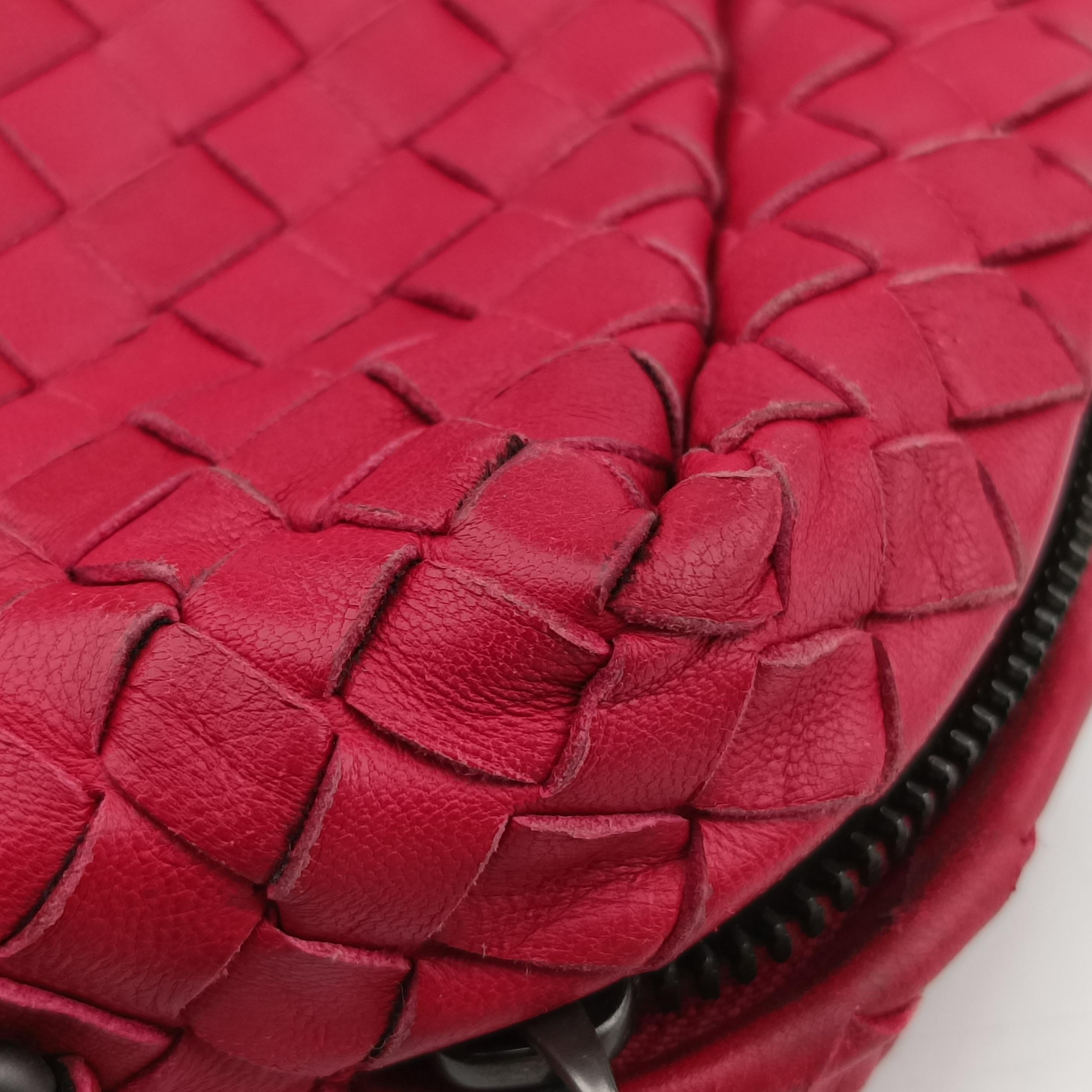 Secondhand Bottega Veneta NODINI Intrecciato Red lambskin  shoulderbag | stylenewstar