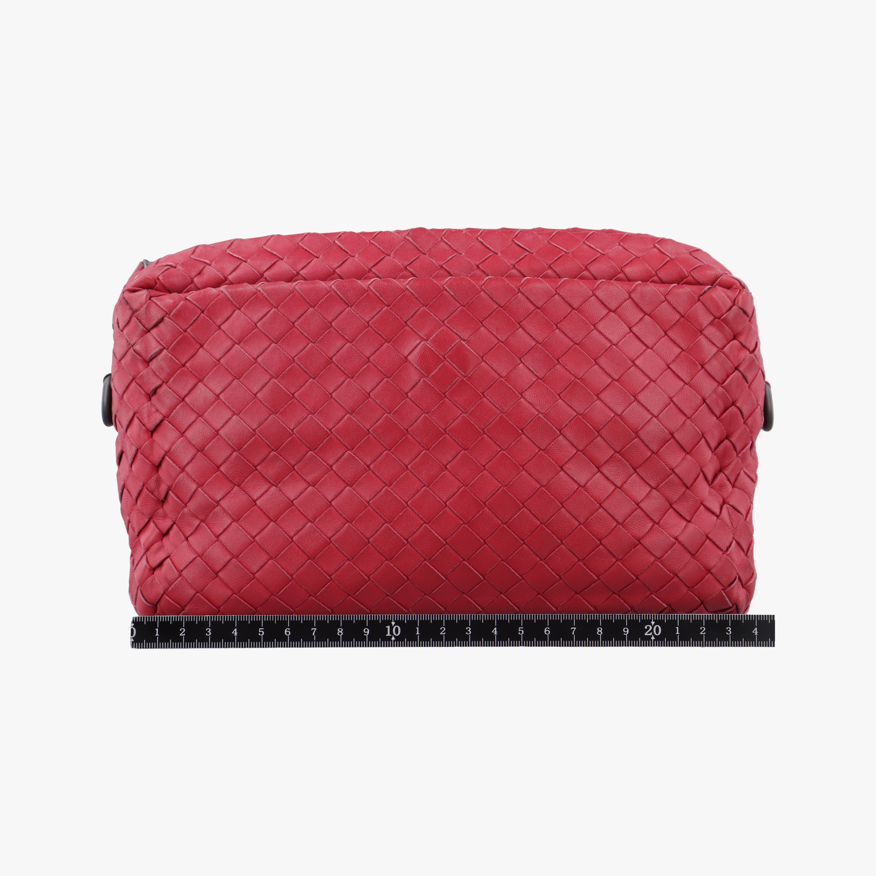 Secondhand Bottega Veneta NODINI Intrecciato Red lambskin  shoulderbag | stylenewstar