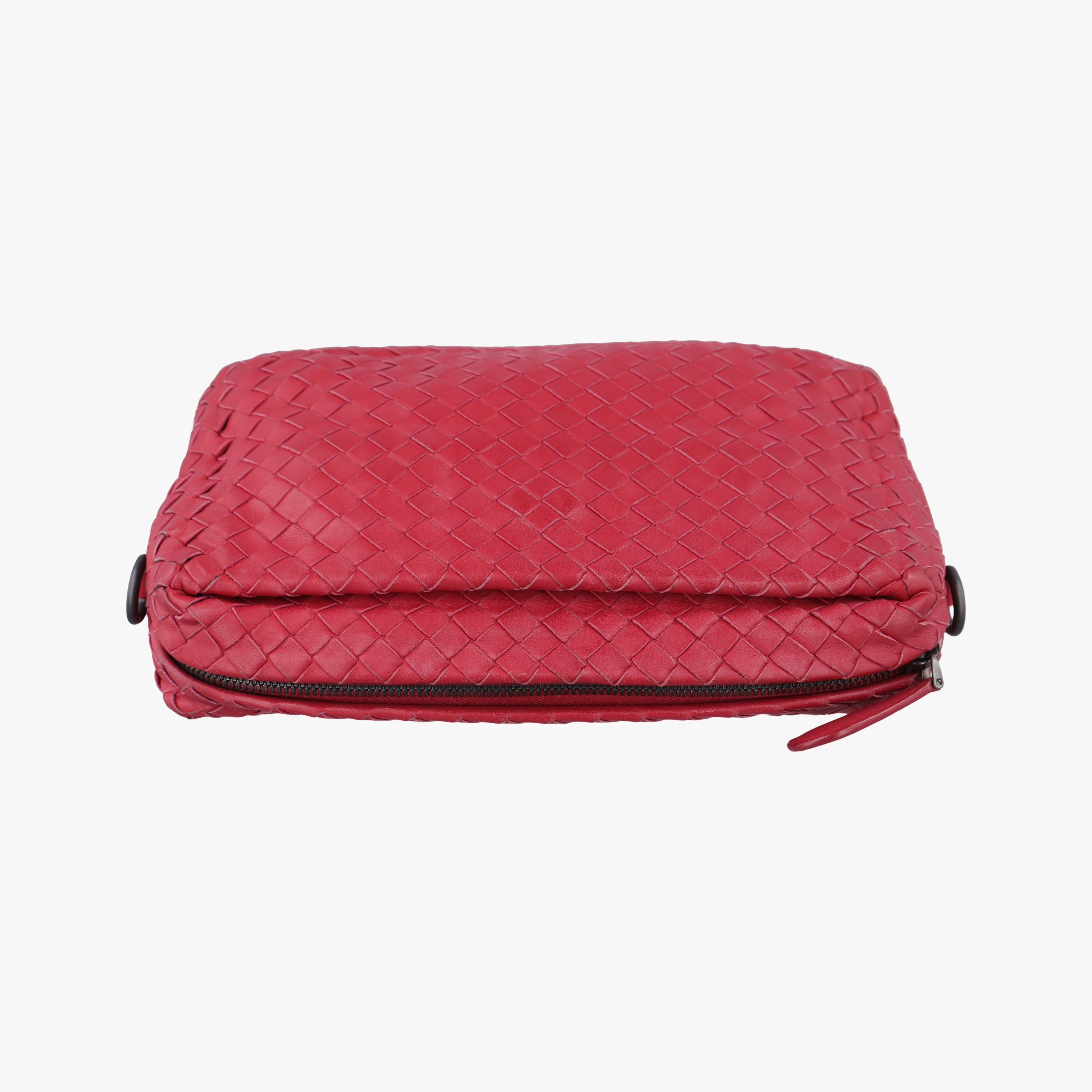 Secondhand Bottega Veneta NODINI Intrecciato Red lambskin  shoulderbag | stylenewstar