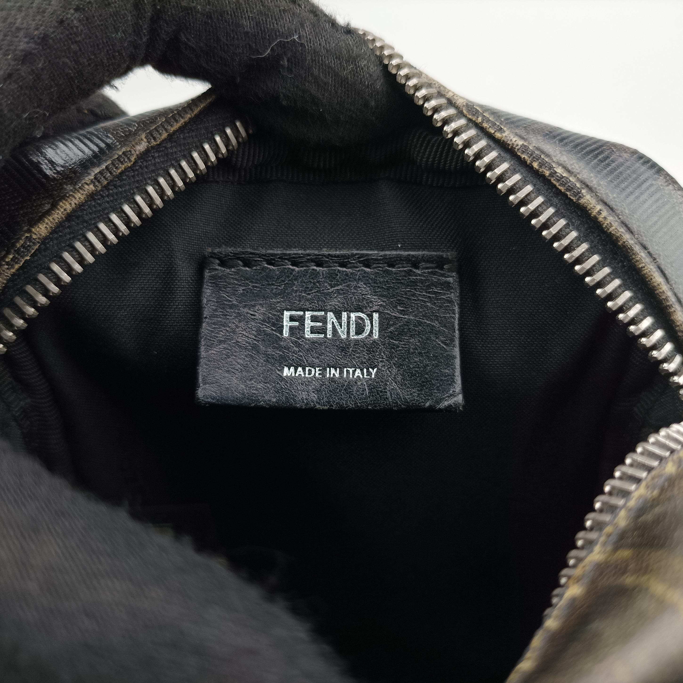 Vintage Fendi Zucca pattern small Black PVC Coated Canvas 7VA456 shoulderbag | stylenewstar